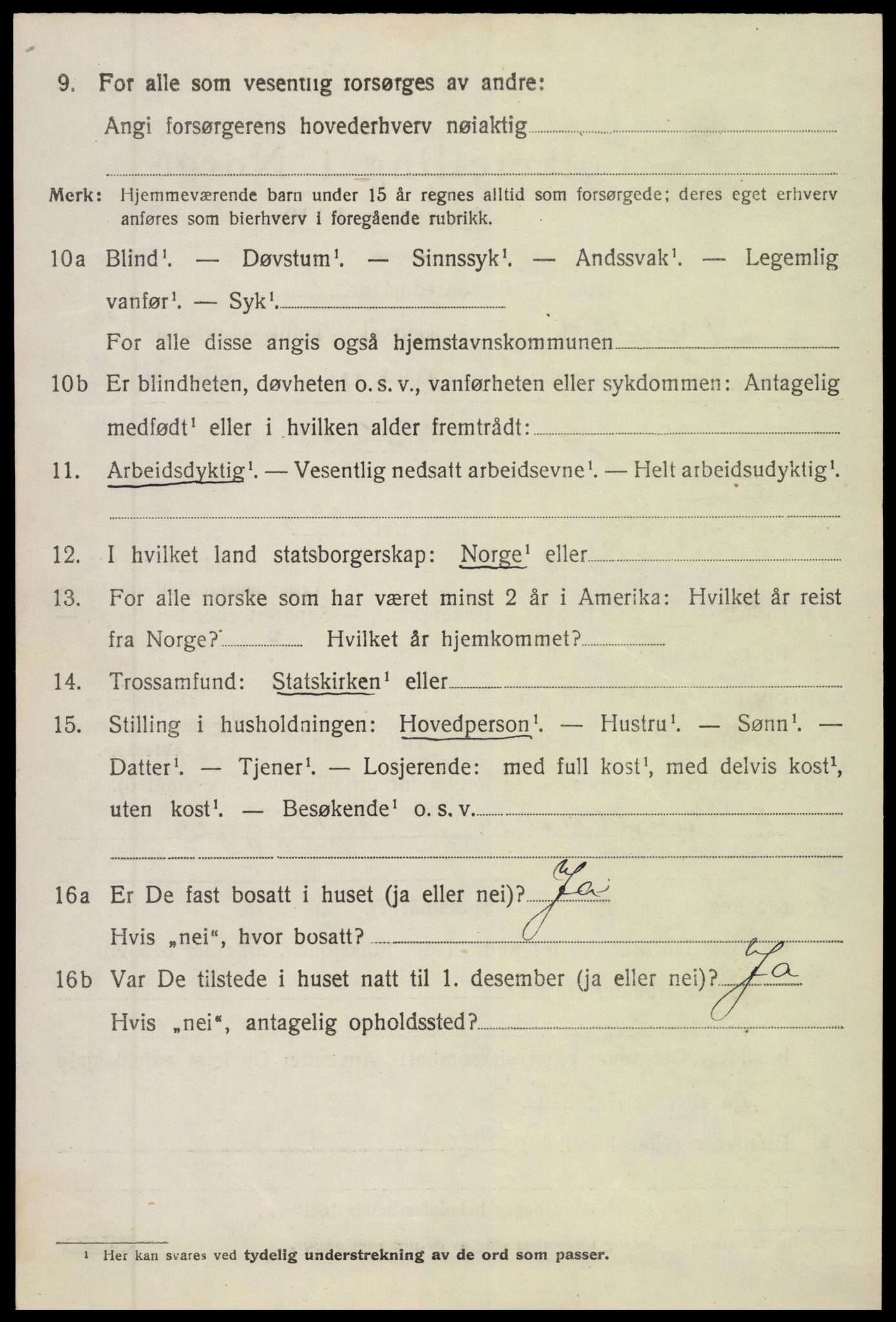 SAK, 1920 census for Øyestad, 1920, p. 1973