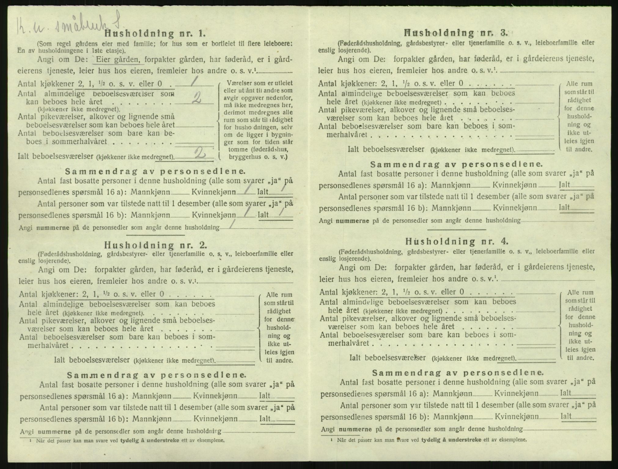 SAK, 1920 census for Søndeled, 1920, p. 612