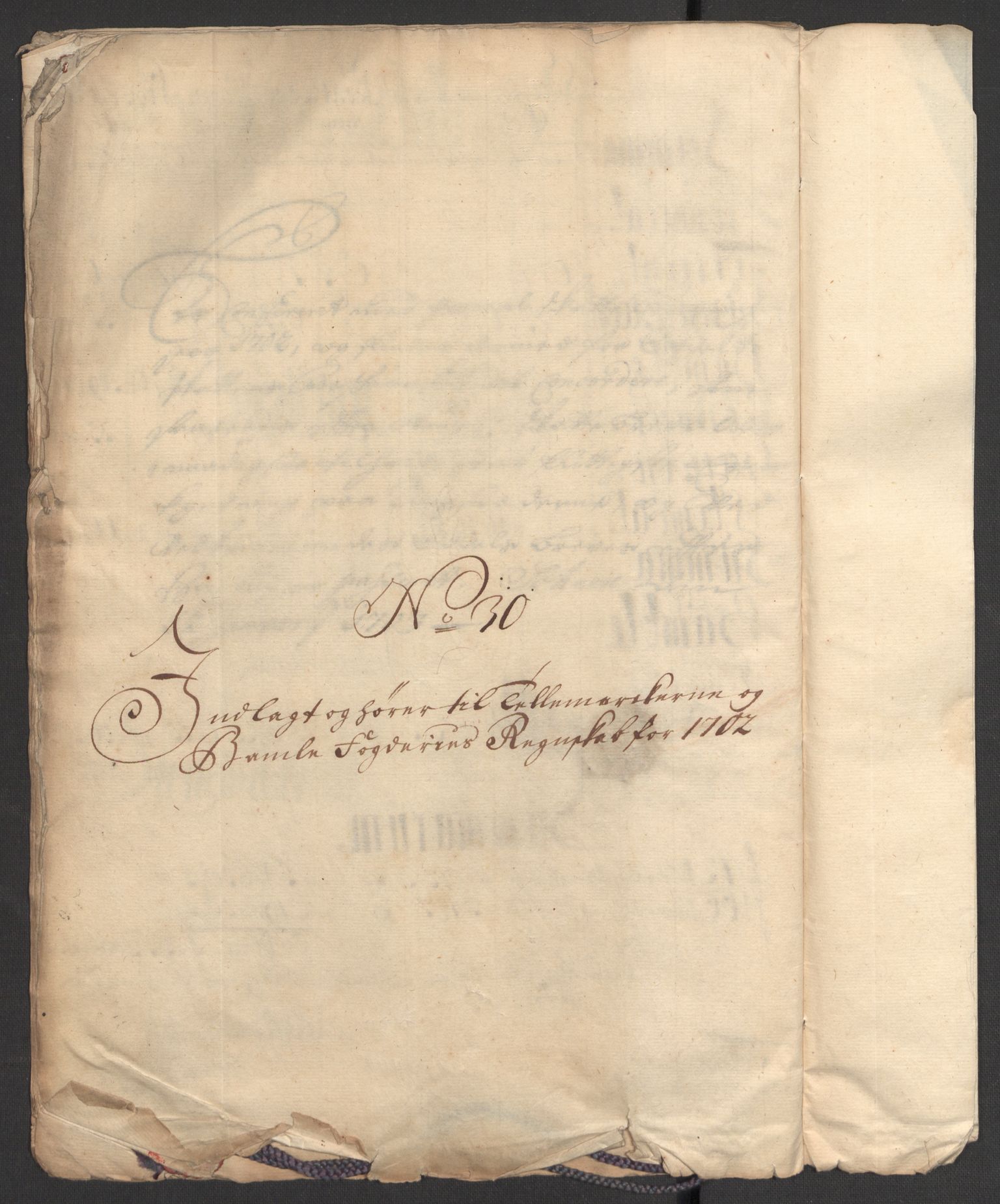 Rentekammeret inntil 1814, Reviderte regnskaper, Fogderegnskap, AV/RA-EA-4092/R36/L2107: Fogderegnskap Øvre og Nedre Telemark og Bamble, 1702, p. 371