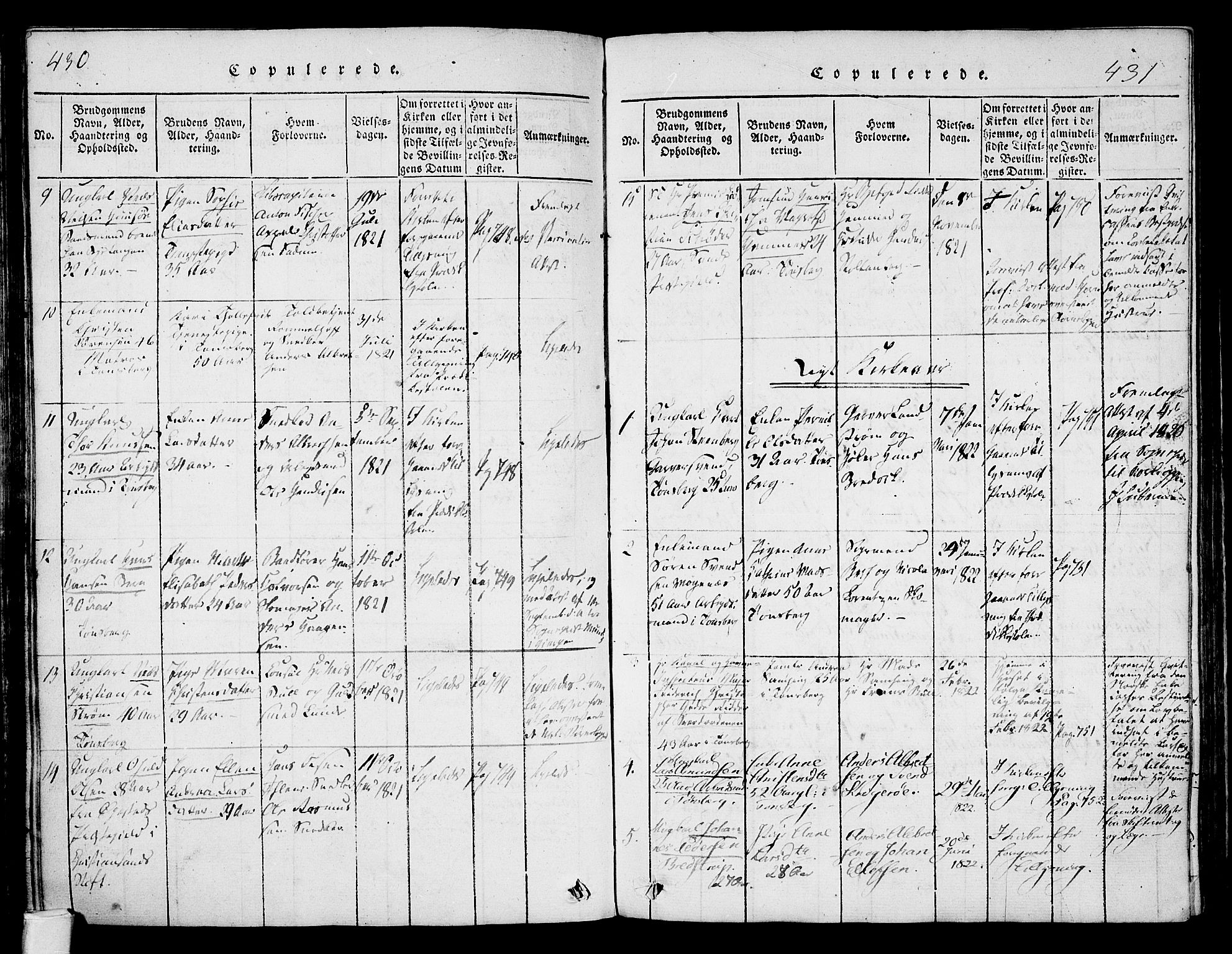 Tønsberg kirkebøker, AV/SAKO-A-330/F/Fa/L0004: Parish register (official) no. I 4, 1813-1826, p. 430-431