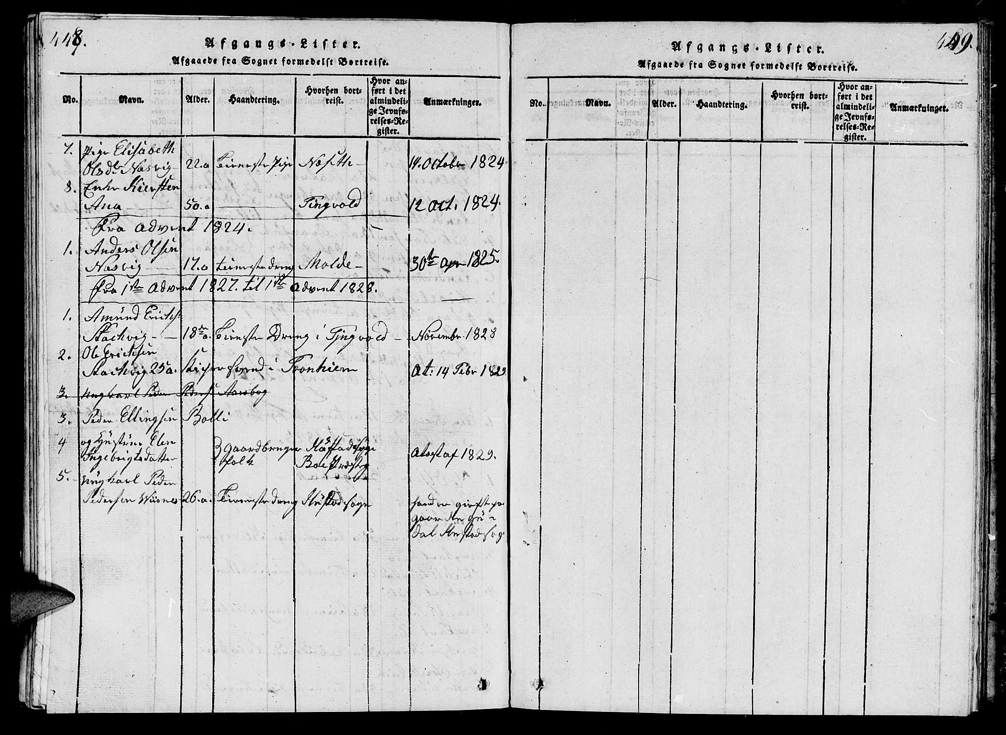 Ministerialprotokoller, klokkerbøker og fødselsregistre - Møre og Romsdal, AV/SAT-A-1454/570/L0831: Parish register (official) no. 570A05, 1819-1829, p. 448-449