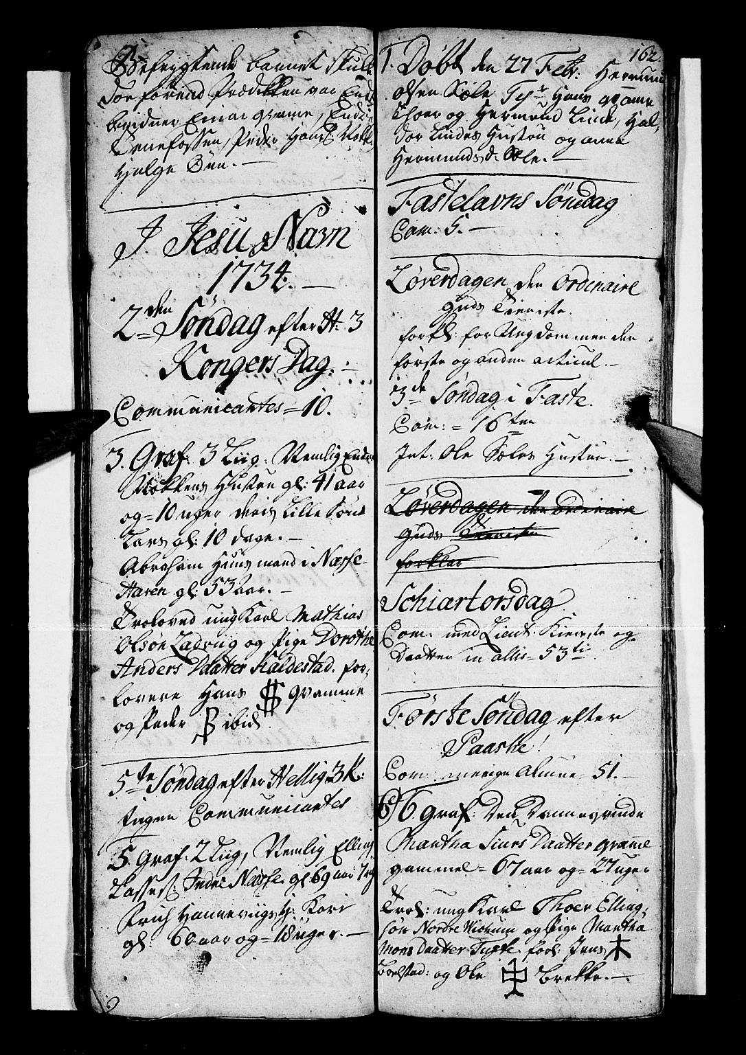 Vik sokneprestembete, SAB/A-81501: Parish register (official) no. A 1 /4, 1727-1740, p. 162