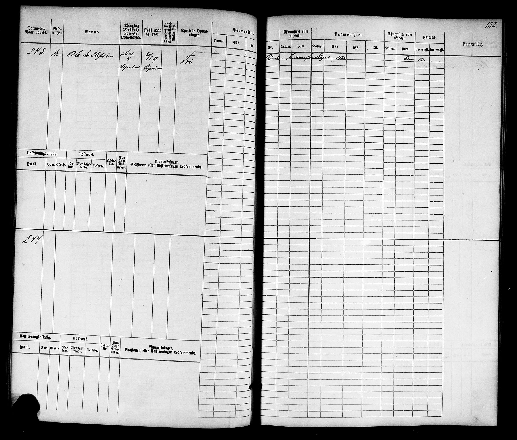 Tvedestrand mønstringskrets, AV/SAK-2031-0011/F/Fb/L0015: Hovedrulle nr 1-766, U-31, 1869-1900, p. 126
