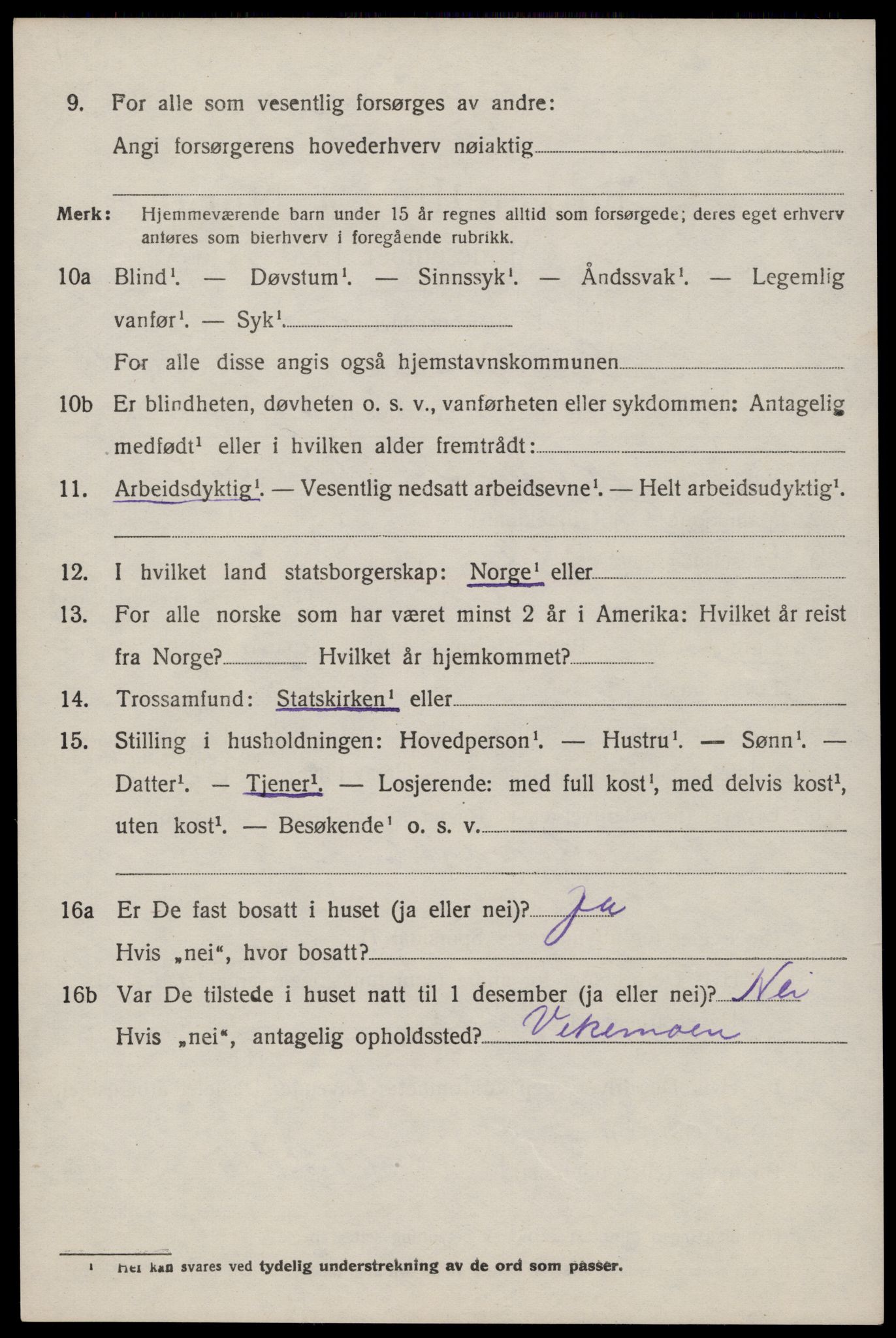 SAST, 1920 census for Suldal, 1920, p. 1745