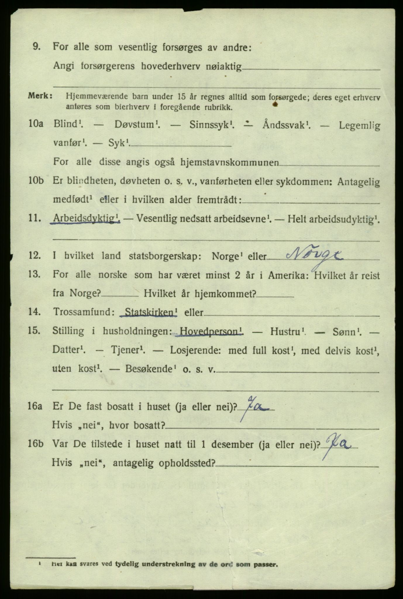 SAB, 1920 census for Austrheim, 1920, p. 3939