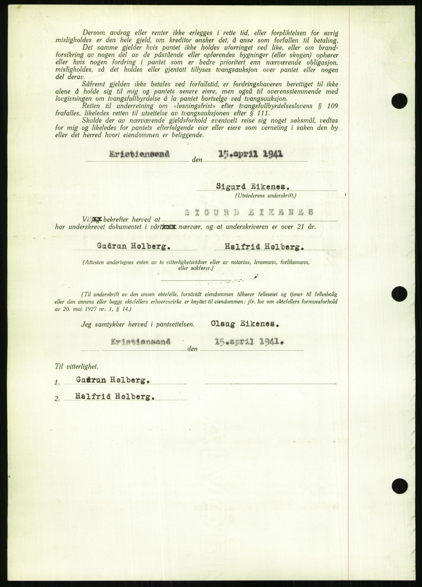 Torridal sorenskriveri, SAK/1221-0012/G/Gb/Gbb/L0009: Mortgage book no. 53b, 1942-1943, Diary no: : 588/1942
