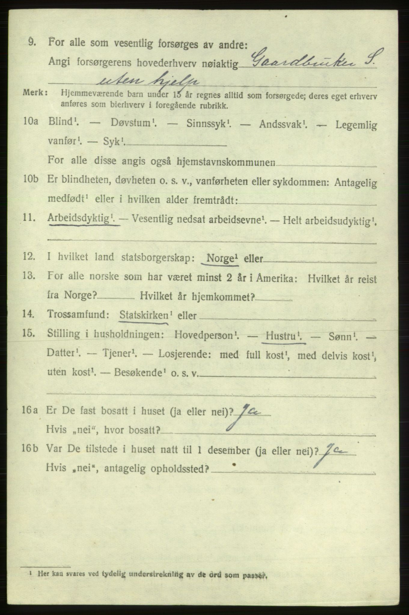 SAB, 1920 census for Etne, 1920, p. 2026