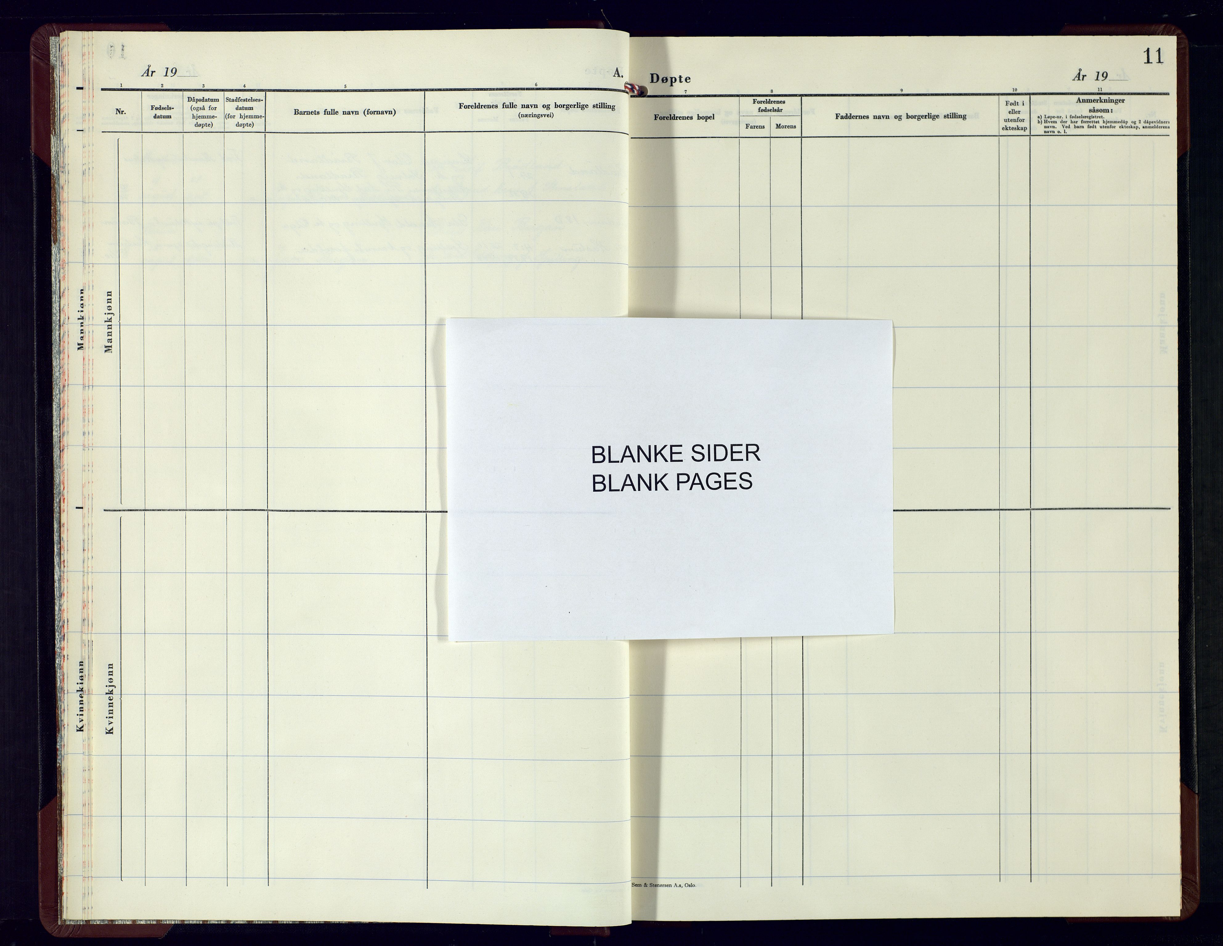 Nord-Audnedal sokneprestkontor, AV/SAK-1111-0032/F/Fb/Fbb/L0008: Parish register (copy) no. B-8, 1964-1970, p. 11