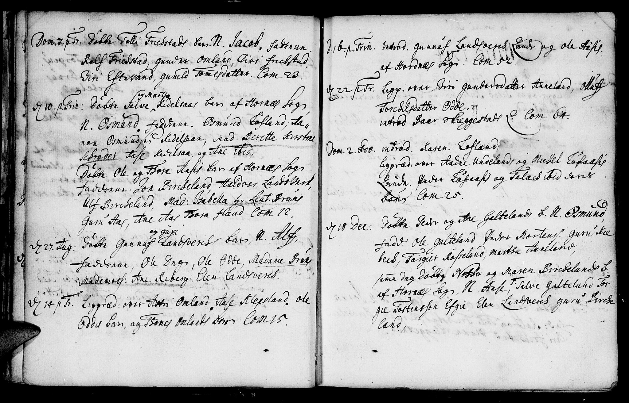 Evje sokneprestkontor, SAK/1111-0008/F/Fa/Faa/L0001: Parish register (official) no. A 1, 1705-1760, p. 26