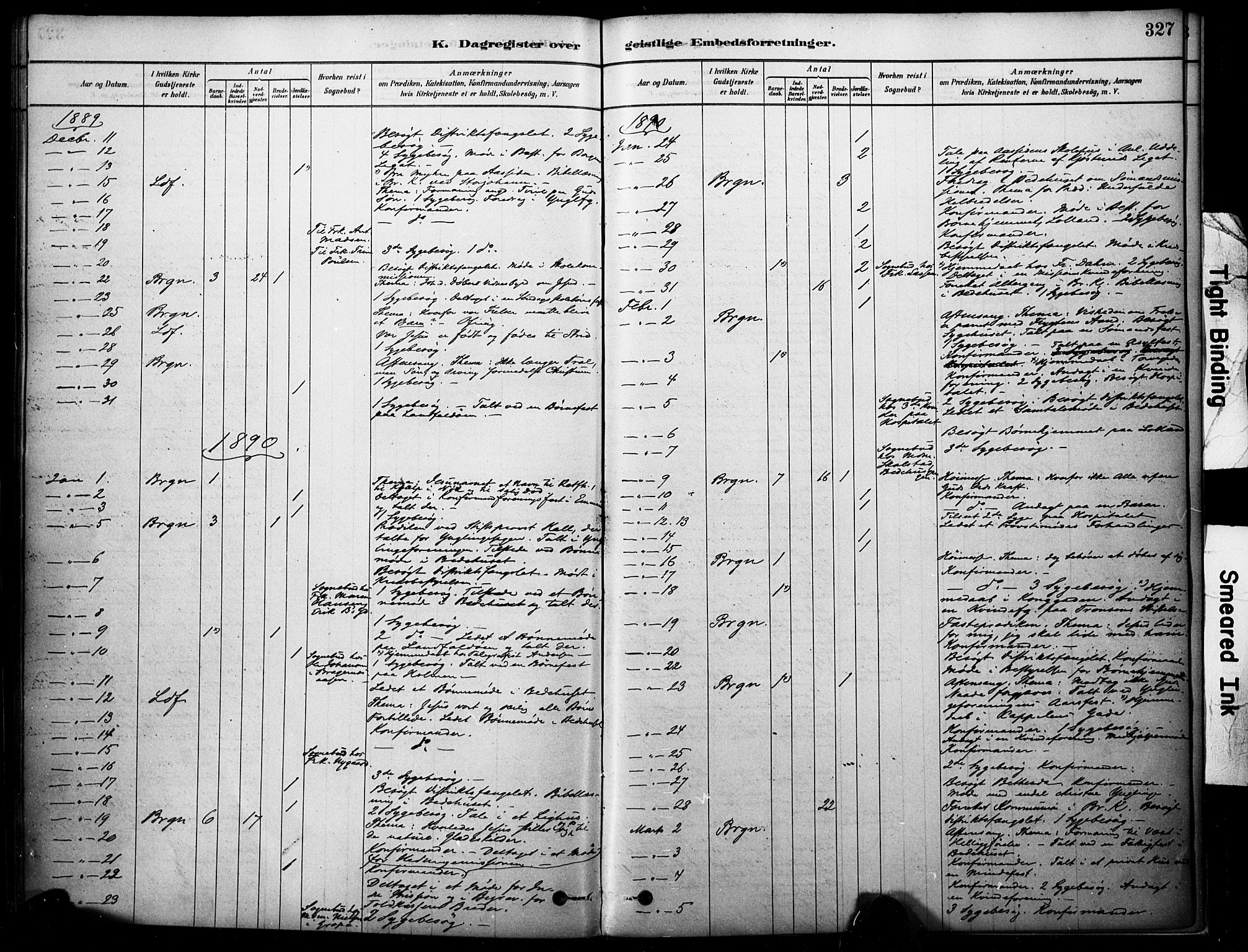 Bragernes kirkebøker, SAKO/A-6/F/Fc/L0005: Parish register (official) no. III 5, 1878-1890, p. 327