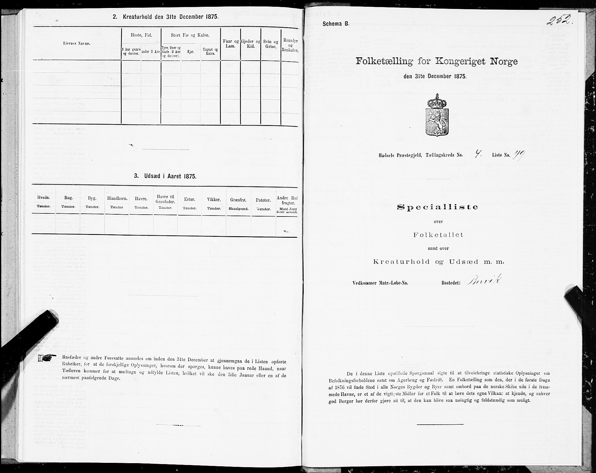 SAT, 1875 census for 1866P Hadsel, 1875, p. 2252