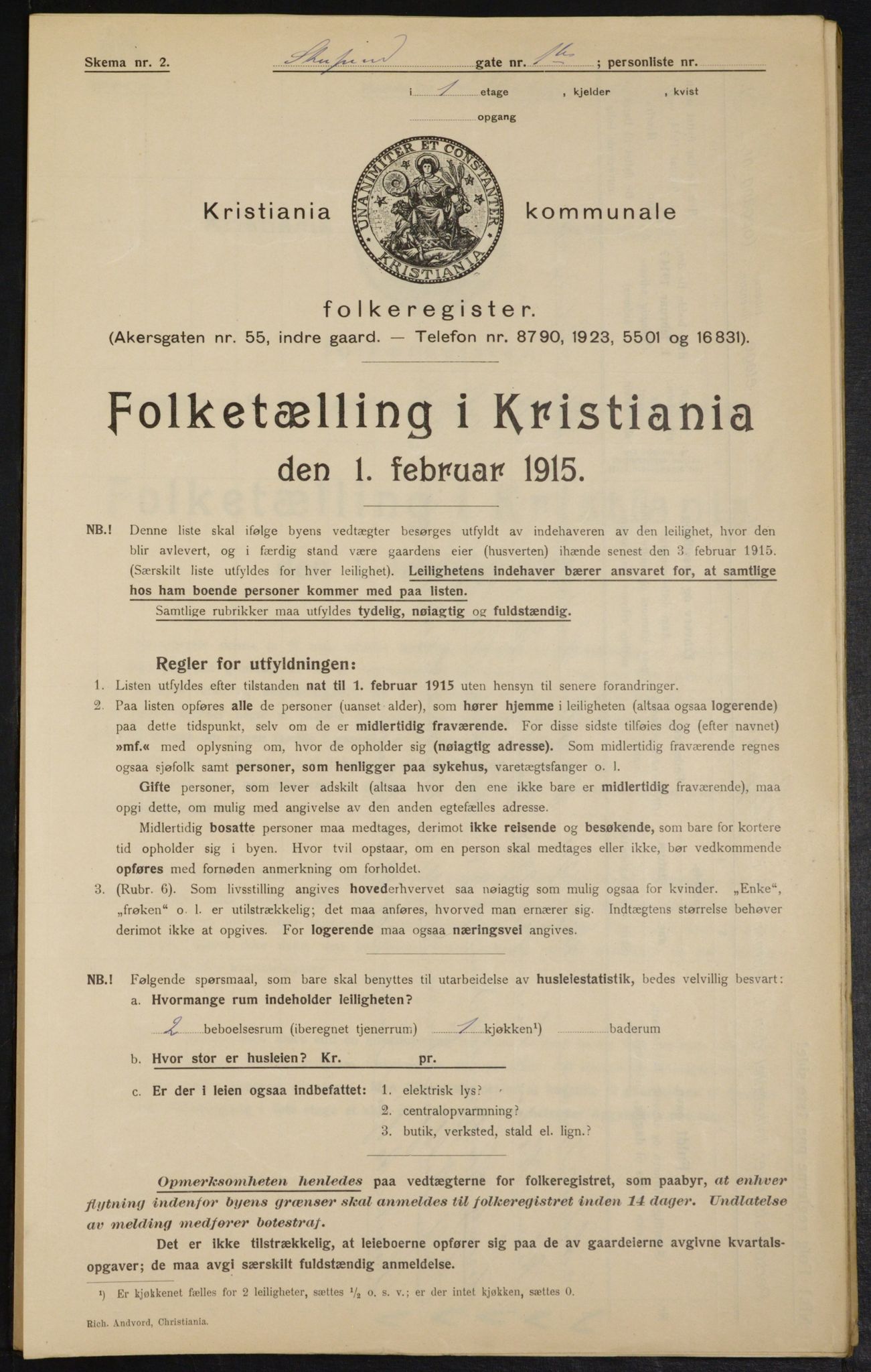 OBA, Municipal Census 1915 for Kristiania, 1915, p. 104691