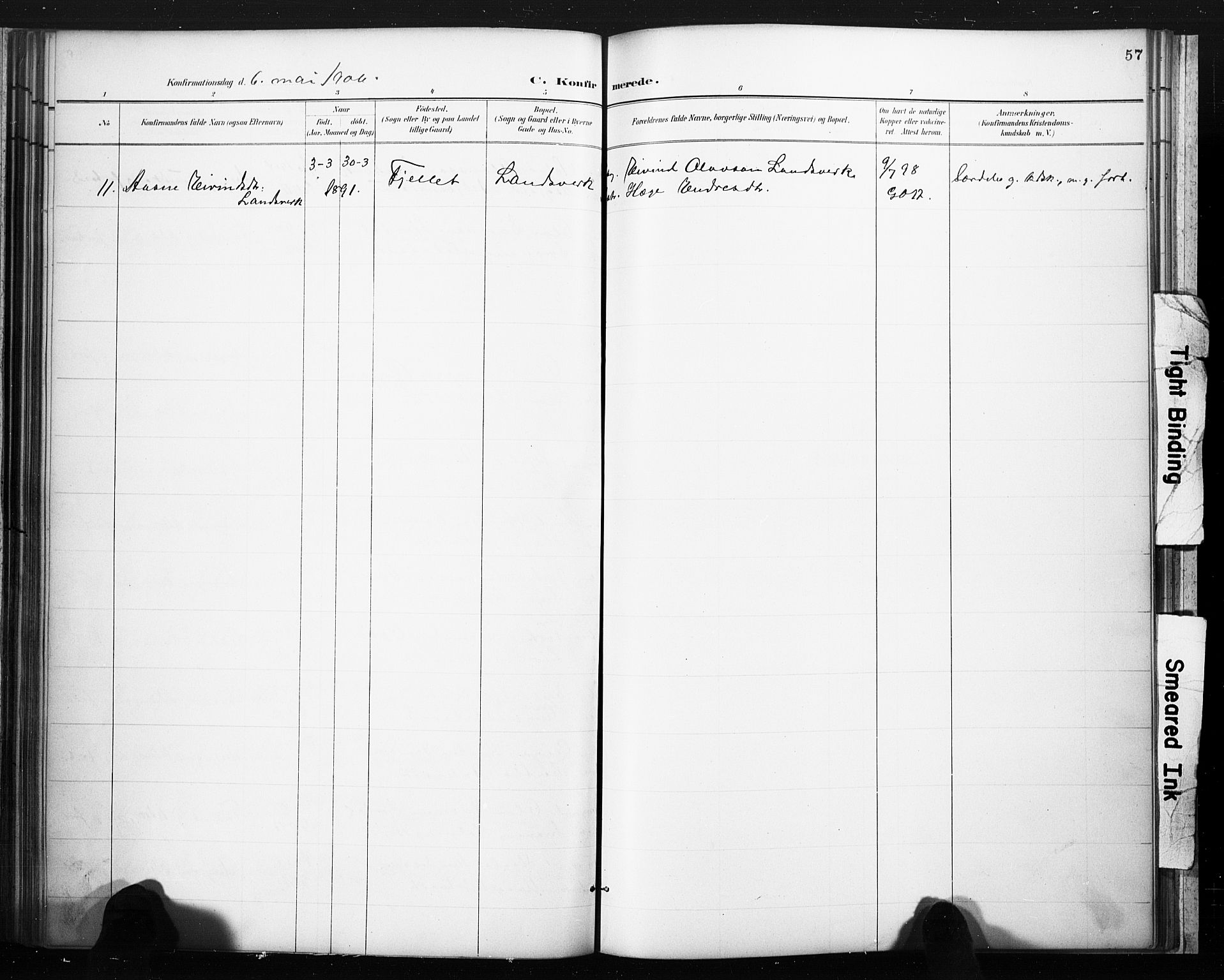 Lårdal kirkebøker, SAKO/A-284/F/Fc/L0002: Parish register (official) no. III 2, 1887-1906, p. 57