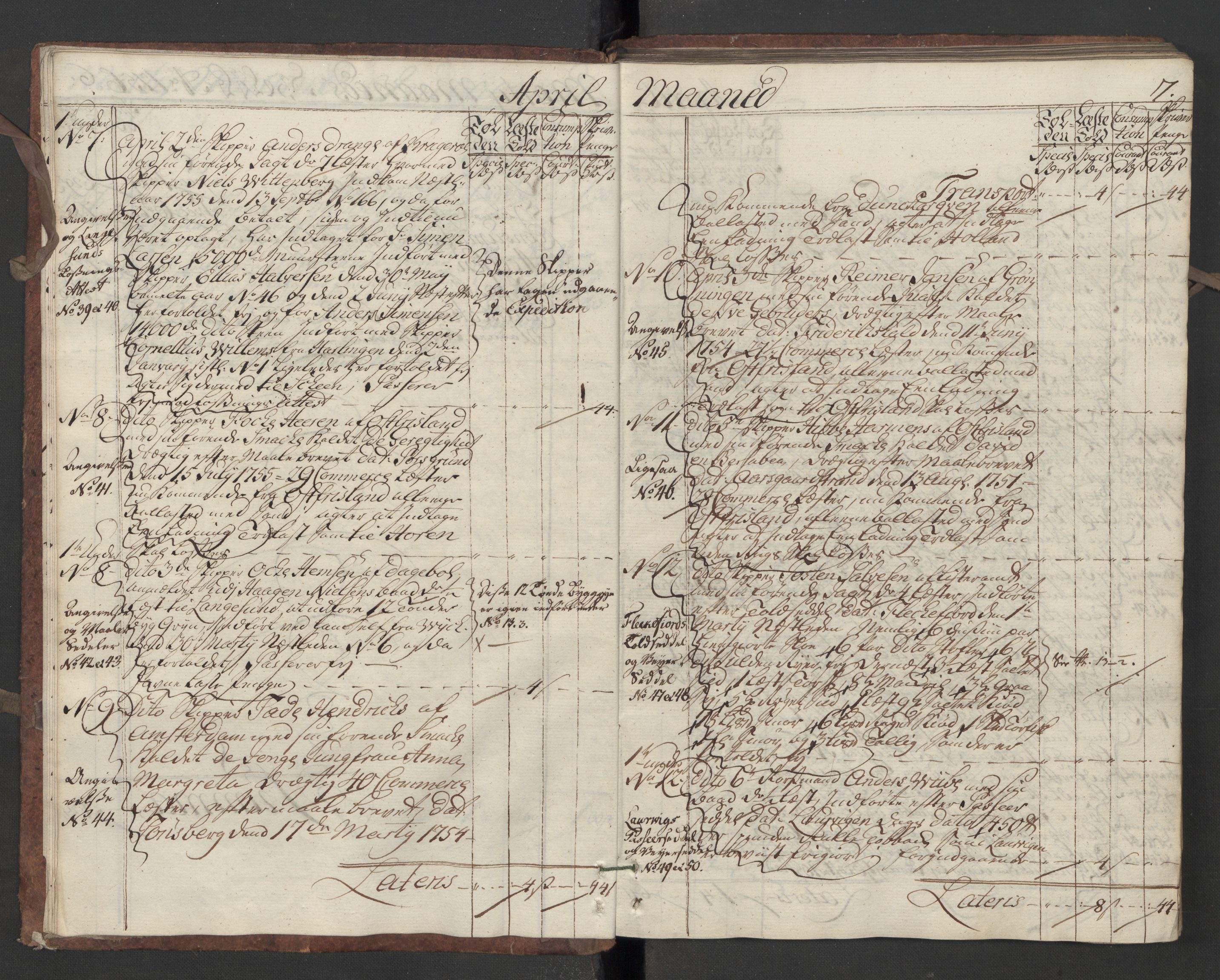 Generaltollkammeret, tollregnskaper, AV/RA-EA-5490/R13/L0020/0001: Tollregnskaper Kragerø / Inngående hovedtollbok, 1756, p. 6b-7a