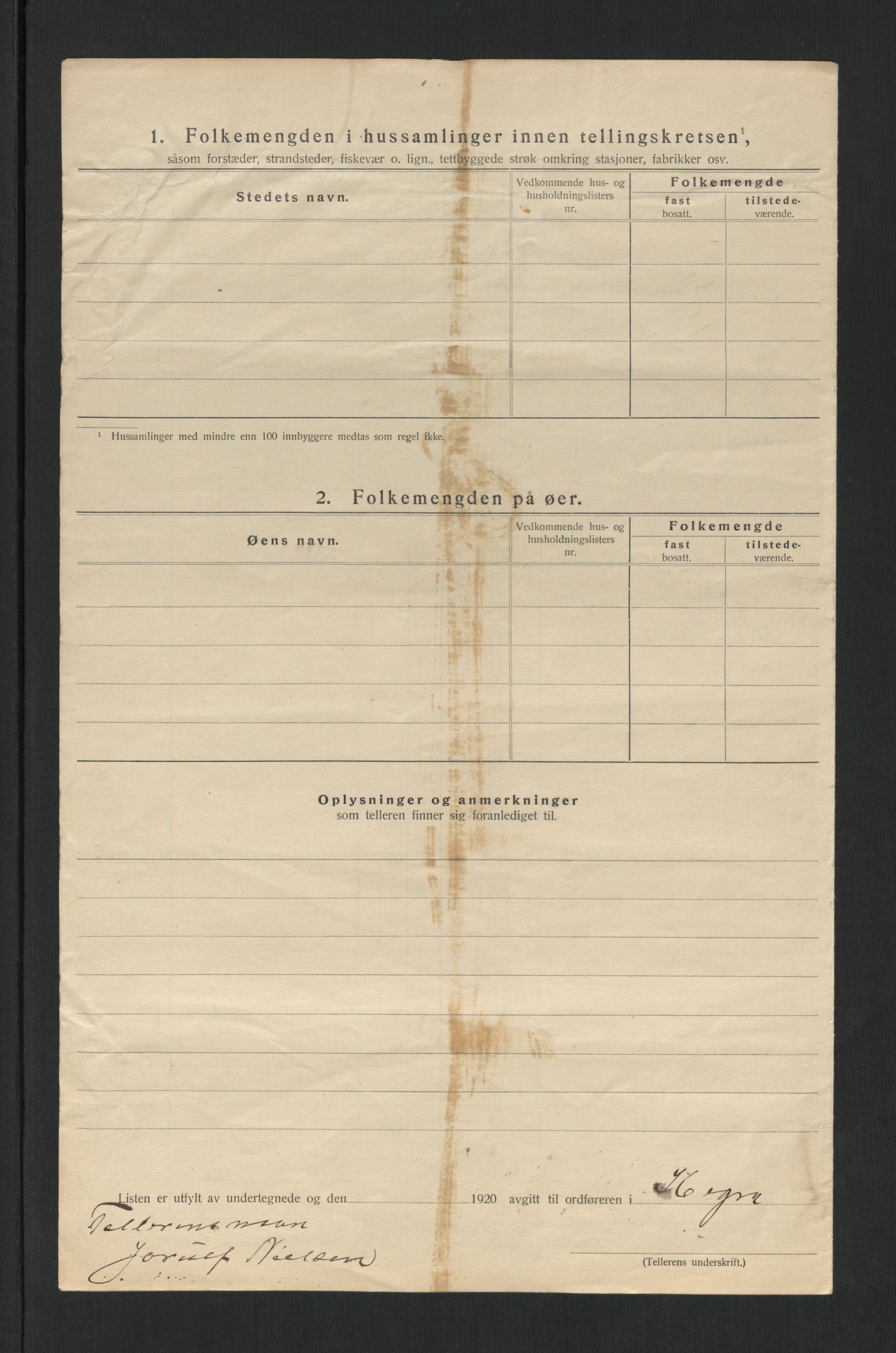 SAT, 1920 census for Hegra, 1920, p. 14
