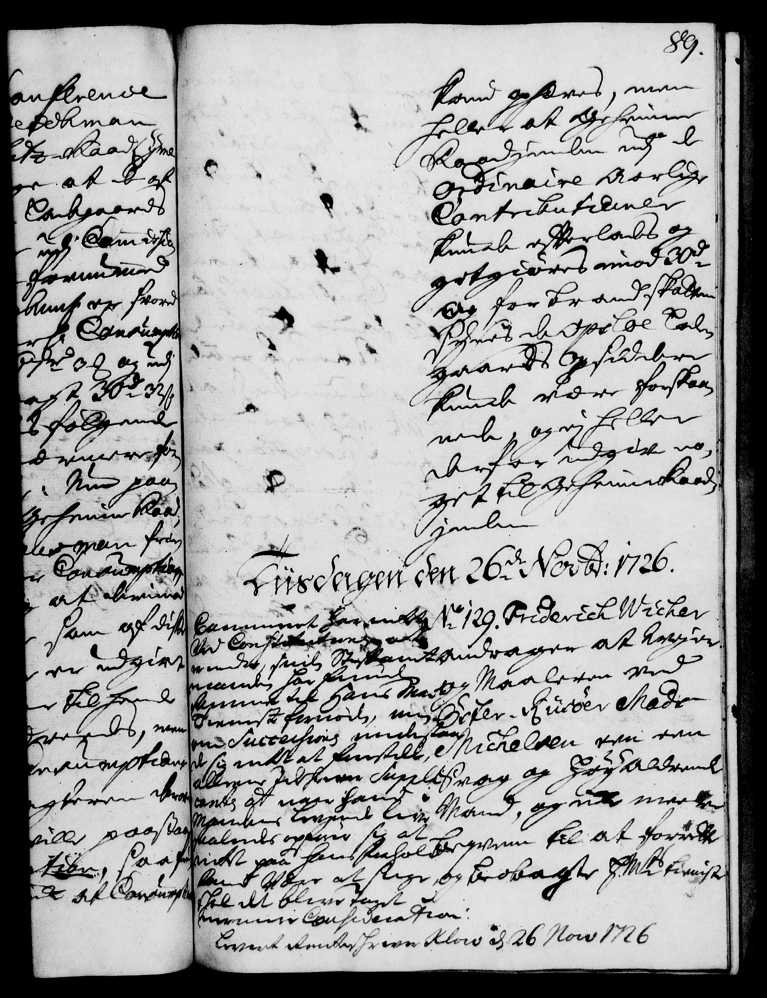 Rentekammeret, Kammerkanselliet, RA/EA-3111/G/Gh/Gha/L0009: Norsk ekstraktmemorialprotokoll (merket RK 53.54), 1726-1728, p. 89