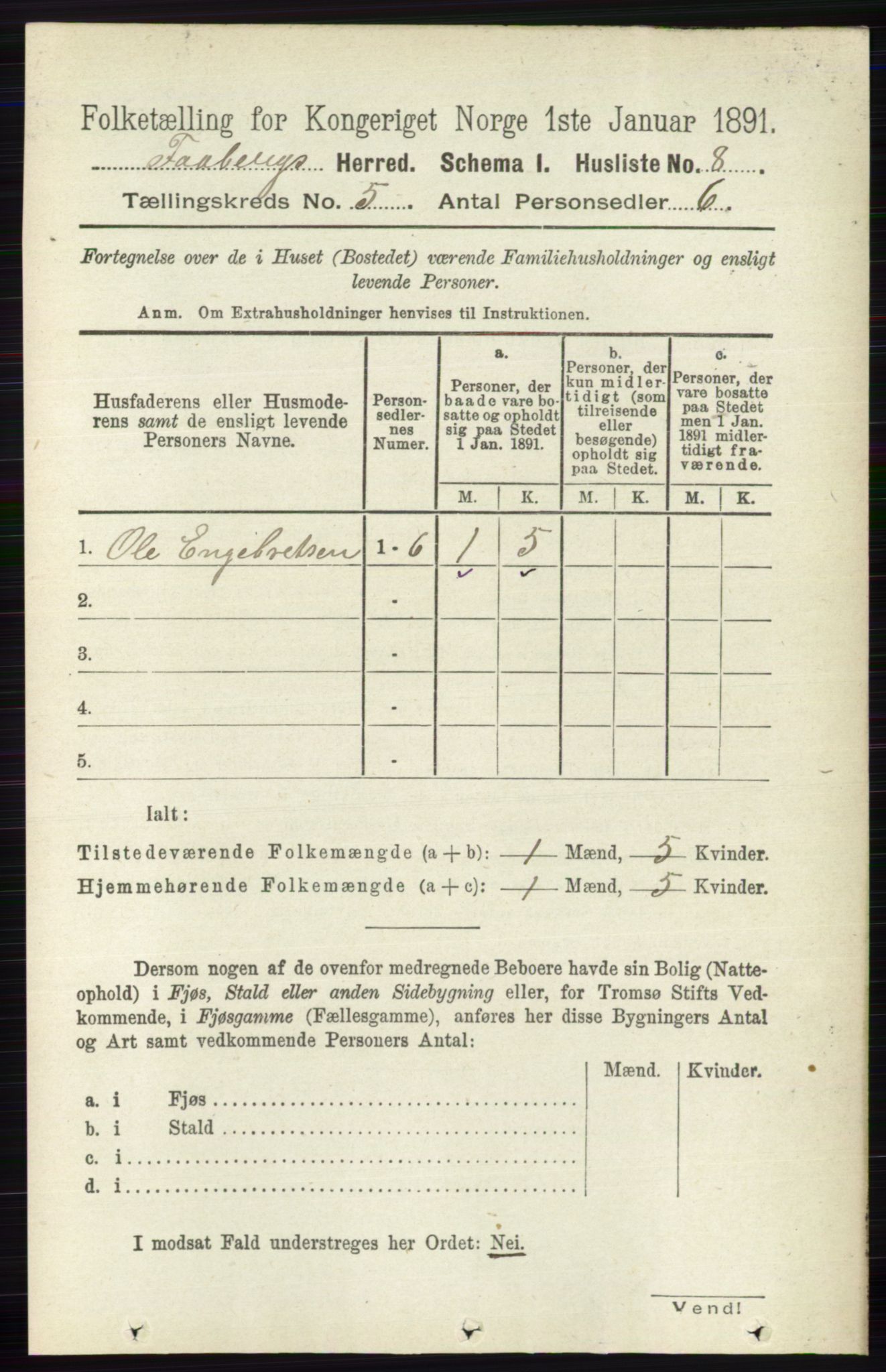 RA, 1891 census for 0524 Fåberg, 1891, p. 1558