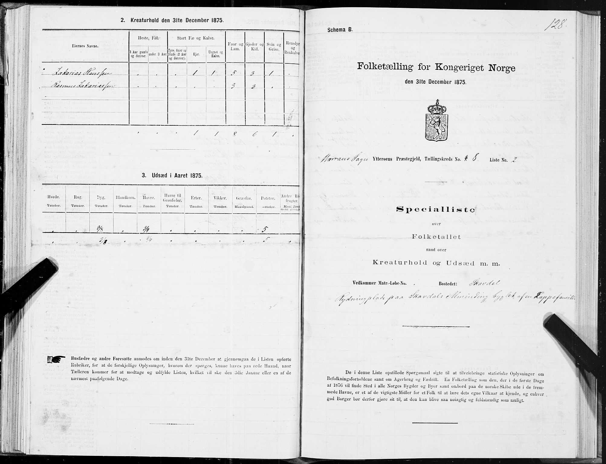 SAT, 1875 census for 1722P Ytterøy, 1875, p. 4128