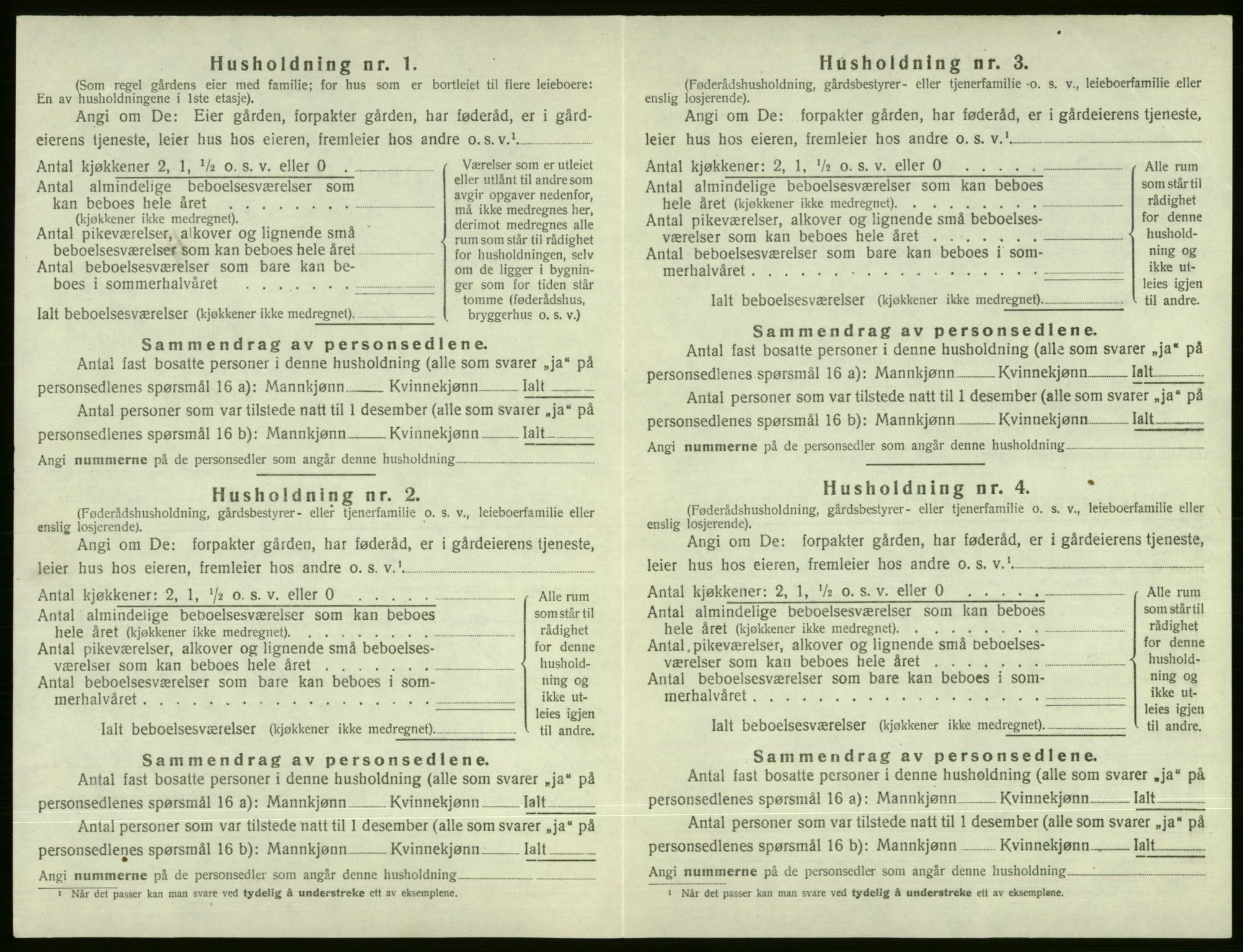 SAB, 1920 census for Voss, 1920, p. 1544