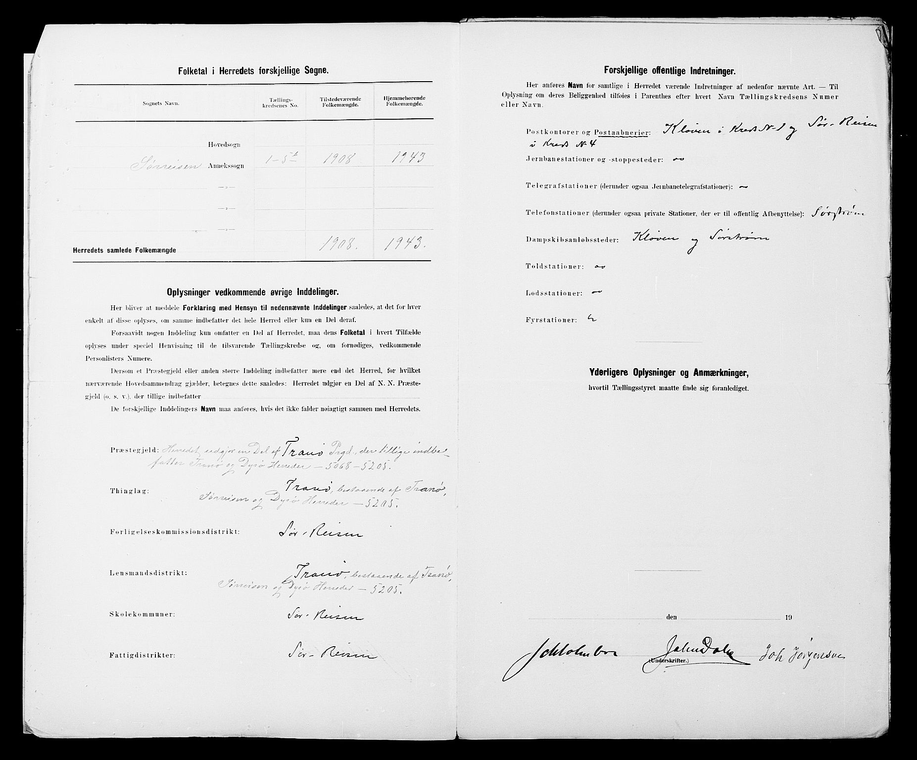 SATØ, 1900 census for Sørreisa, 1900, p. 3