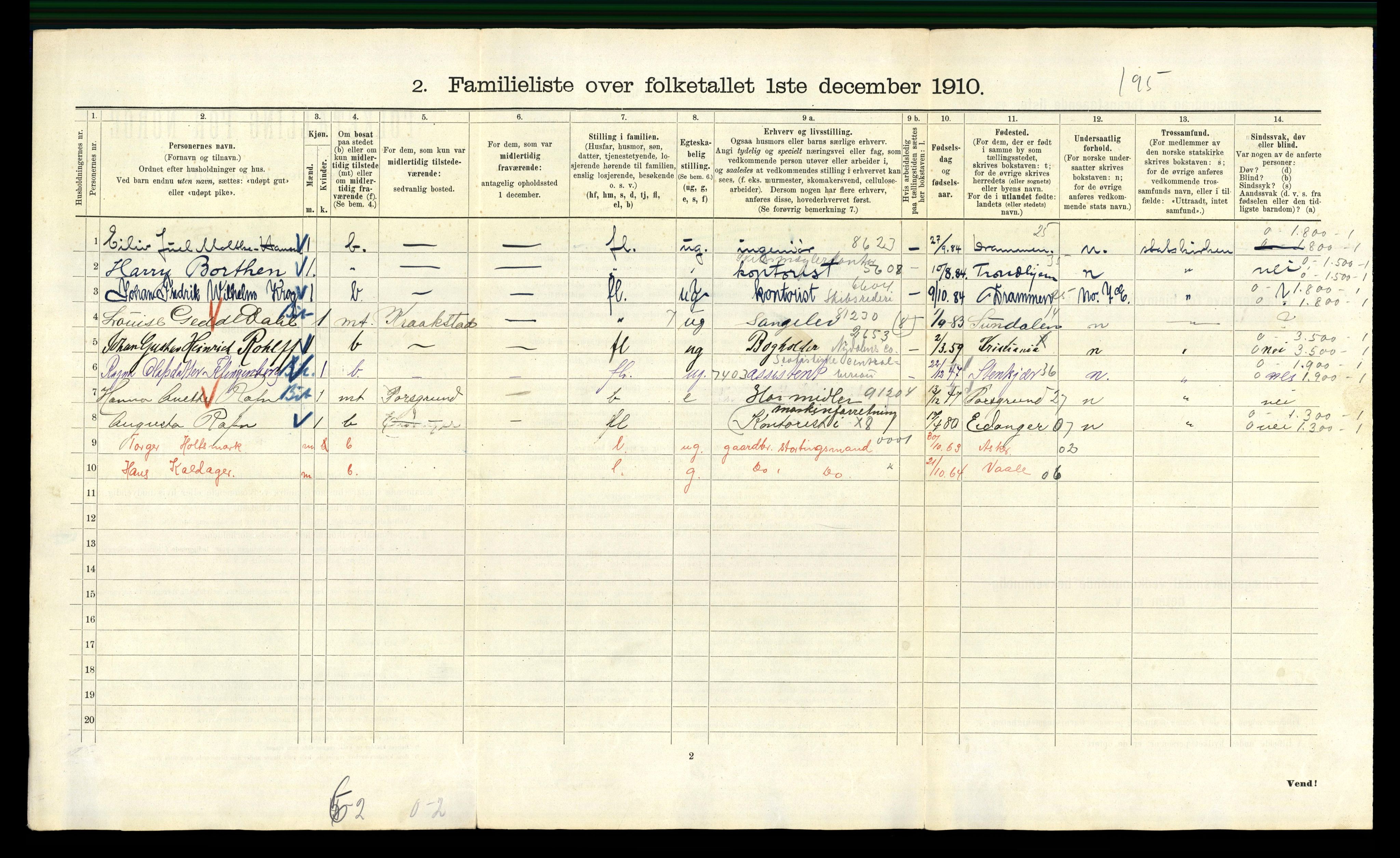 RA, 1910 census for Kristiania, 1910, p. 13860