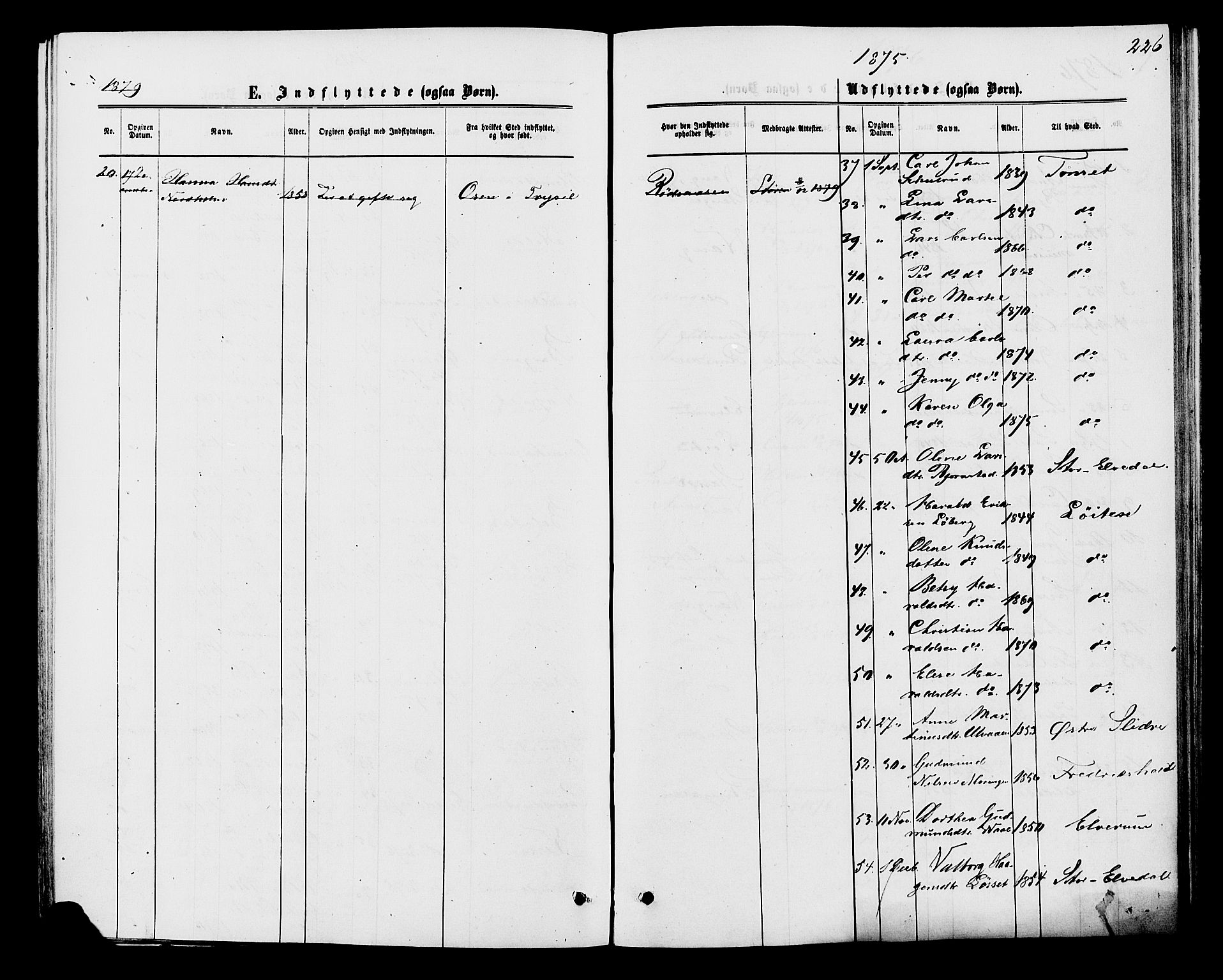 Åmot prestekontor, Hedmark, AV/SAH-PREST-056/H/Ha/Haa/L0009: Parish register (official) no. 9, 1875-1883, p. 226