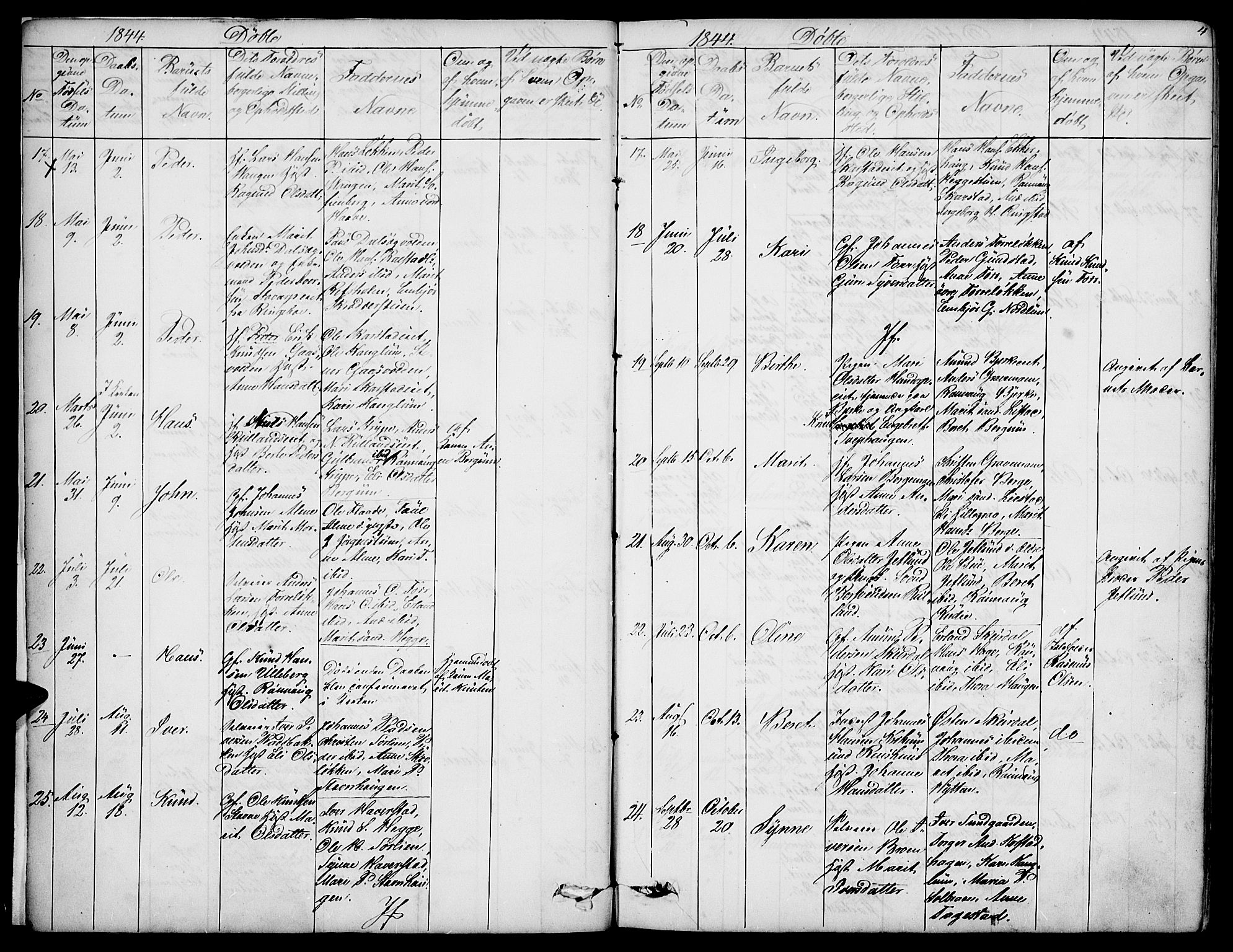 Sør-Fron prestekontor, SAH/PREST-010/H/Ha/Hab/L0001: Parish register (copy) no. 1, 1844-1863, p. 4