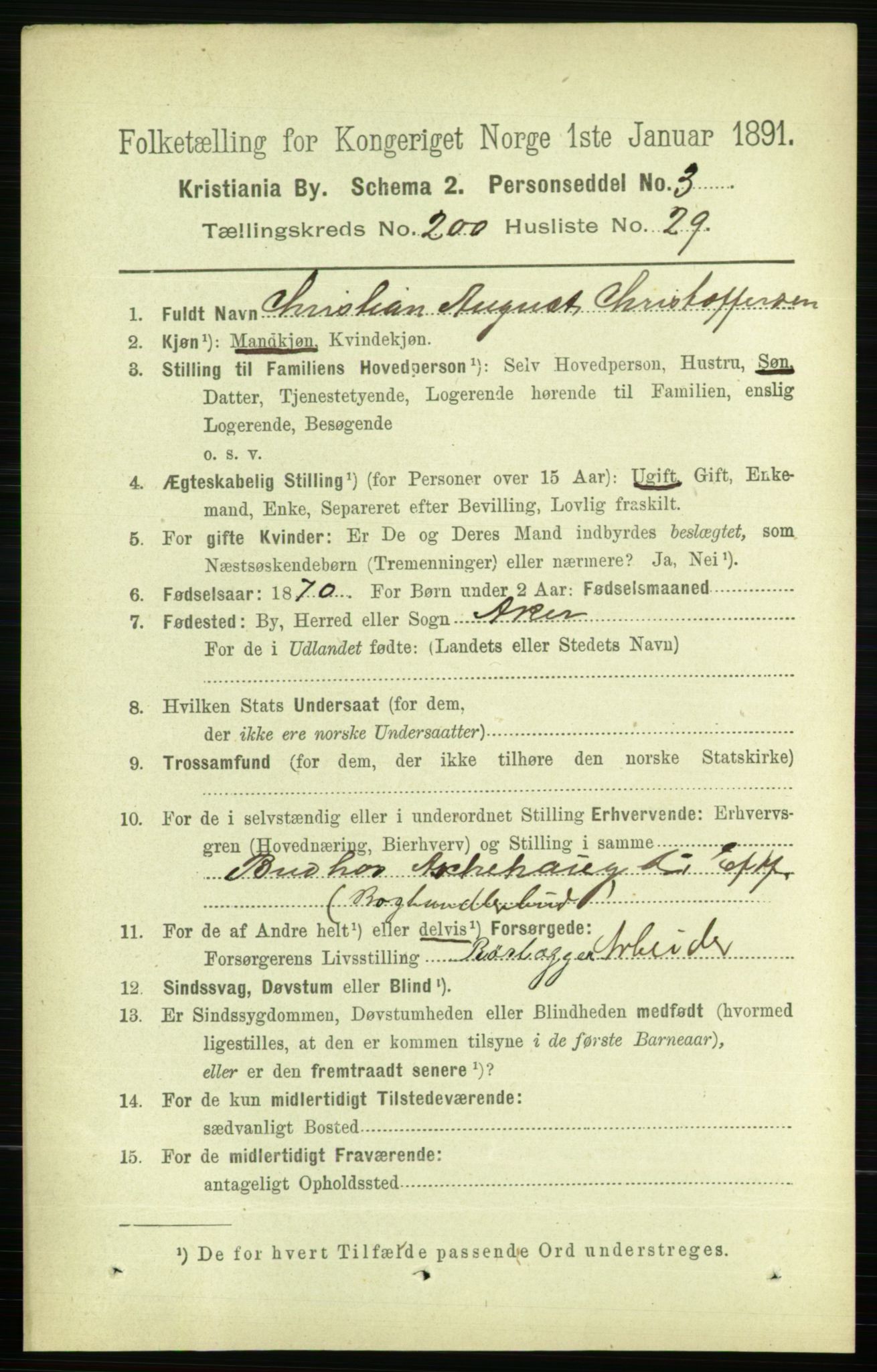 RA, 1891 census for 0301 Kristiania, 1891, p. 120638