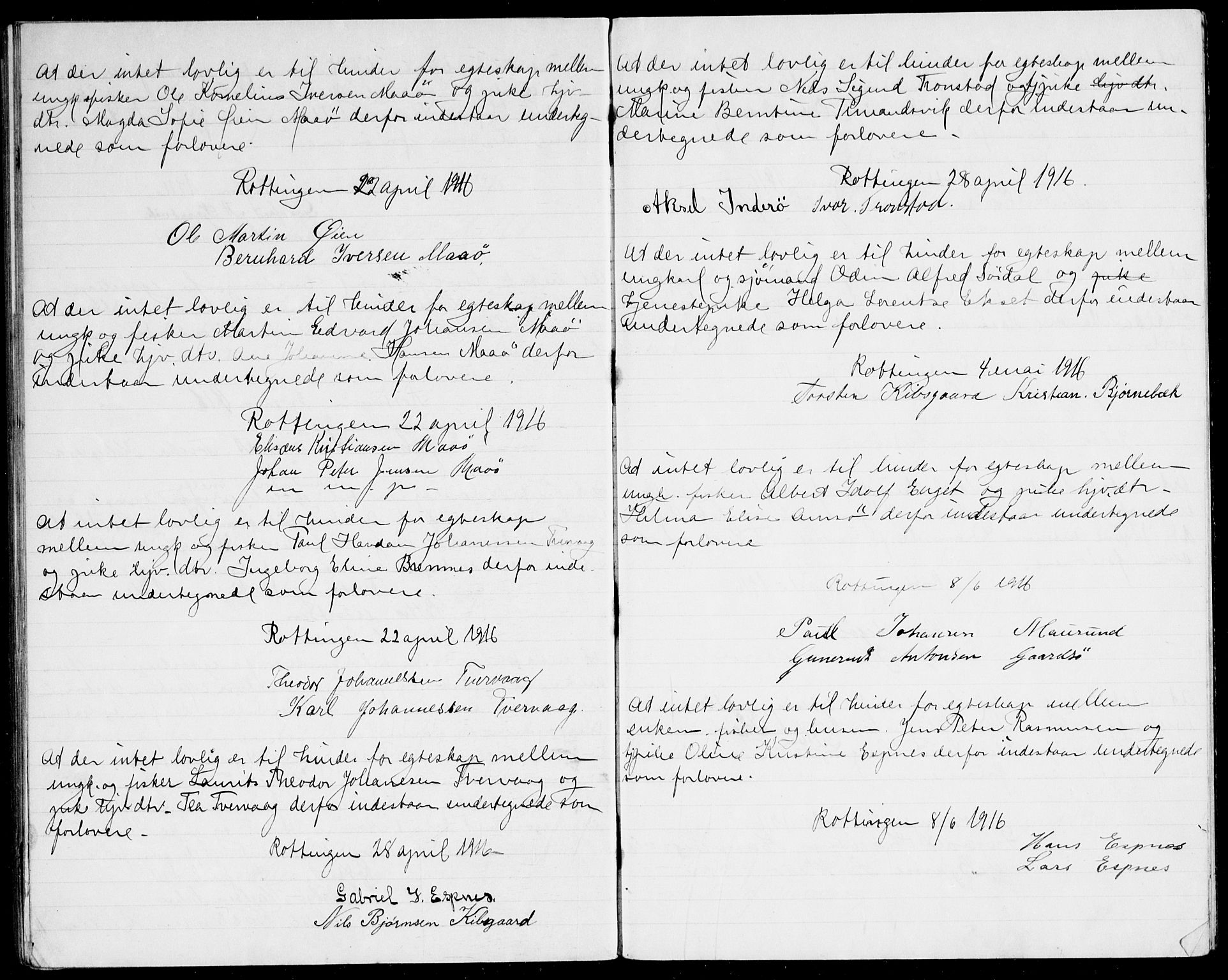 Frøya sokneprestkontor, AV/SAT-A-1116/1/I/I1/I1f: Banns register no. 640.I.1f.1, 1901-1917