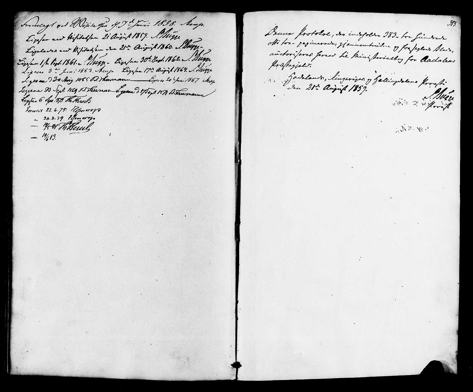 Ådal kirkebøker, AV/SAKO-A-248/F/Fa/L0002: Parish register (official) no. I 2, 1857-1883, p. 383