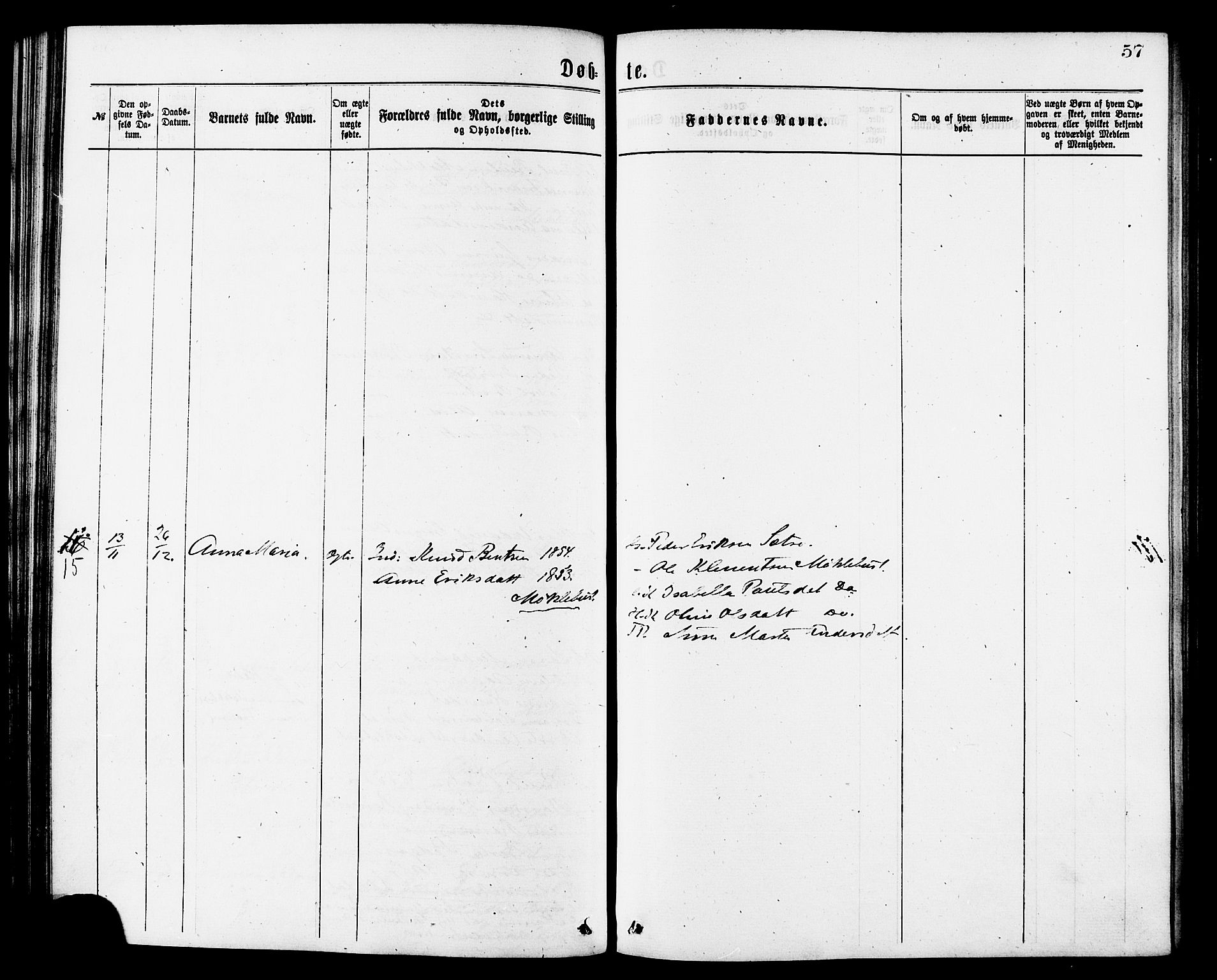 Ministerialprotokoller, klokkerbøker og fødselsregistre - Møre og Romsdal, AV/SAT-A-1454/502/L0024: Parish register (official) no. 502A02, 1873-1884, p. 57