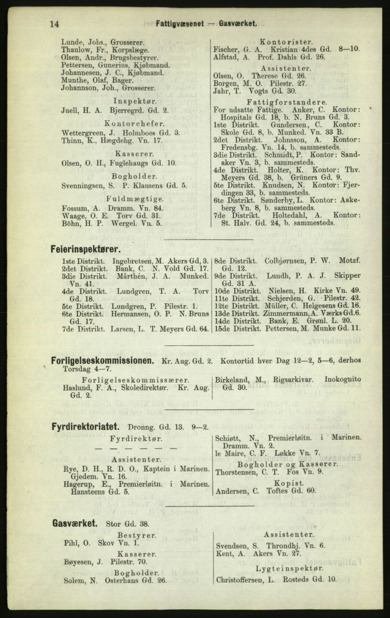 Kristiania/Oslo adressebok, PUBL/-, 1882, p. 14
