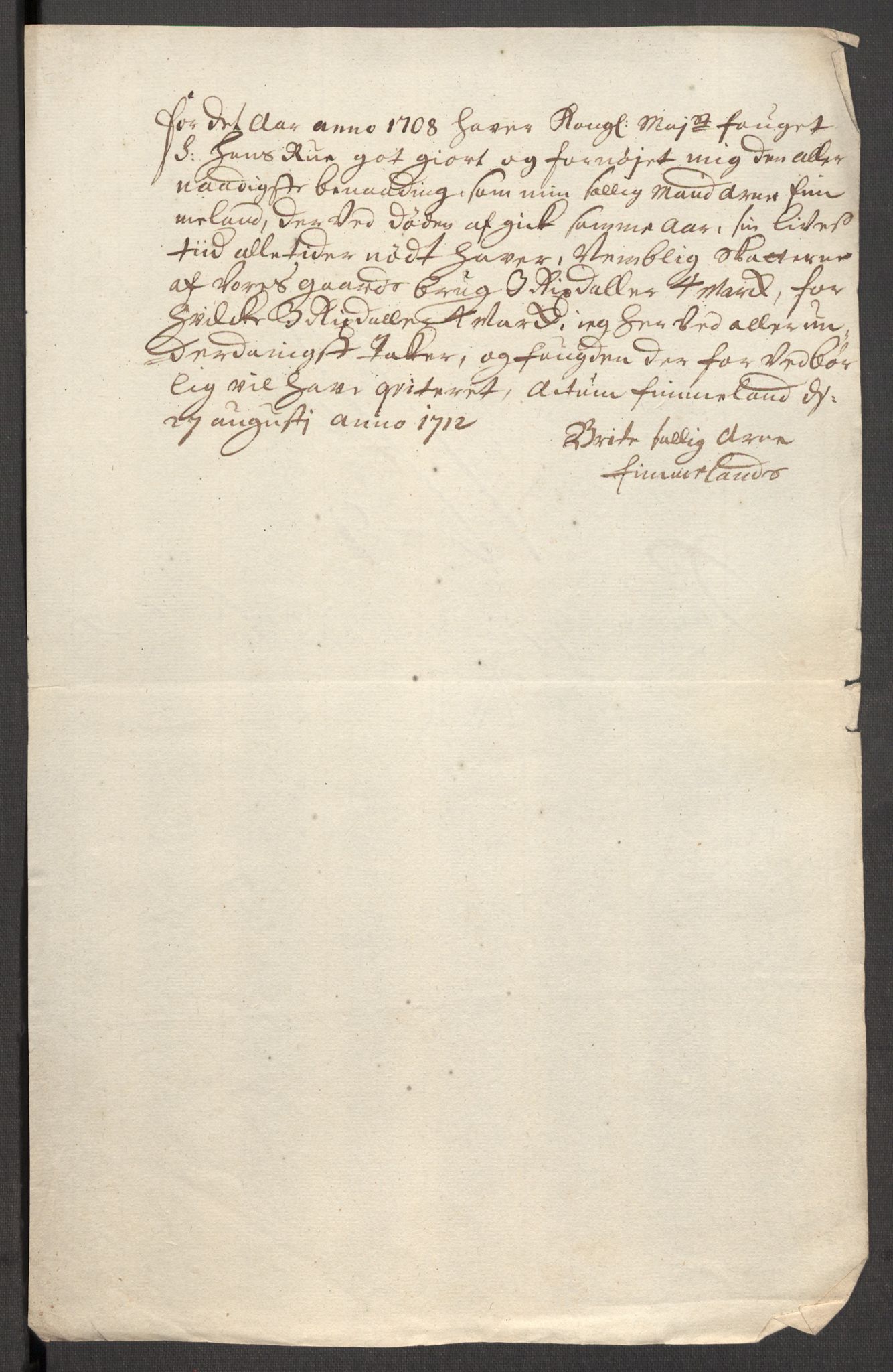 Rentekammeret inntil 1814, Reviderte regnskaper, Fogderegnskap, AV/RA-EA-4092/R53/L3431: Fogderegnskap Sunn- og Nordfjord, 1708, p. 275