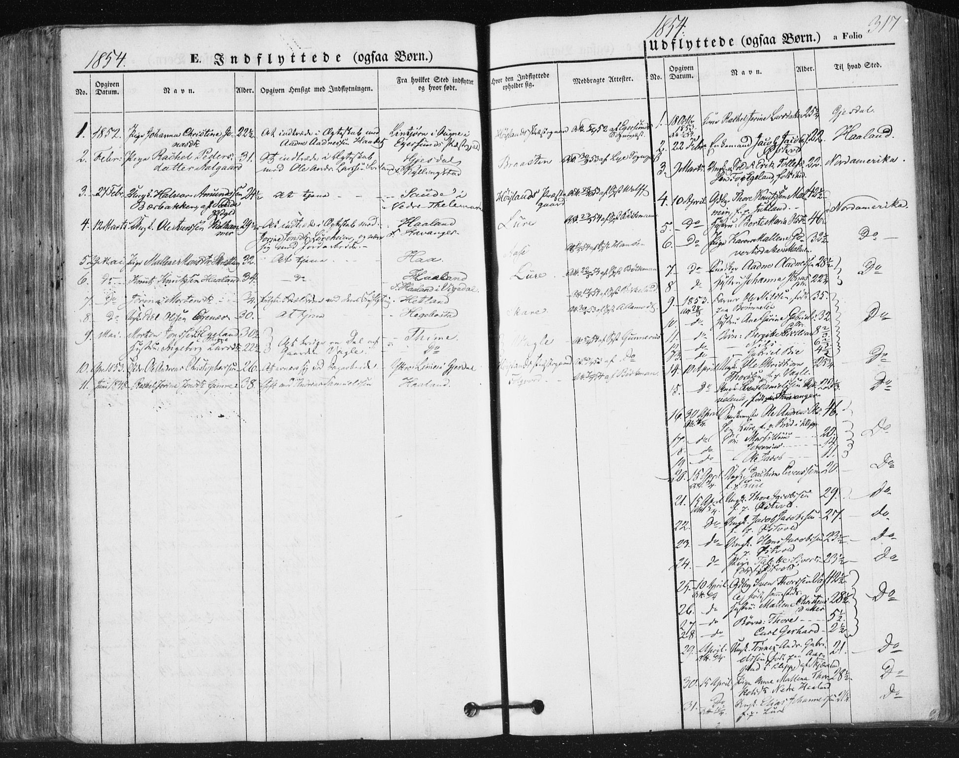 Høyland sokneprestkontor, SAST/A-101799/001/30BA/L0008: Parish register (official) no. A 8, 1841-1856, p. 317