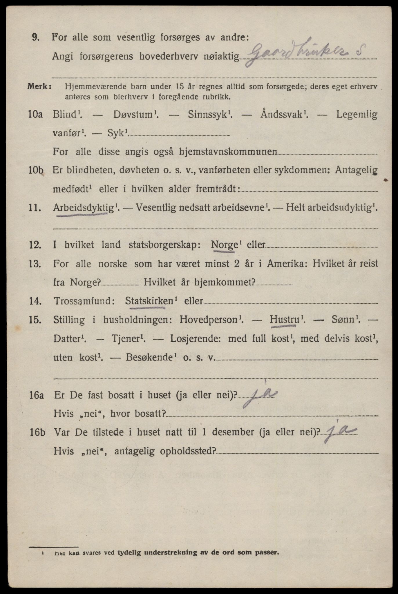 SAST, 1920 census for Sokndal, 1920, p. 1718