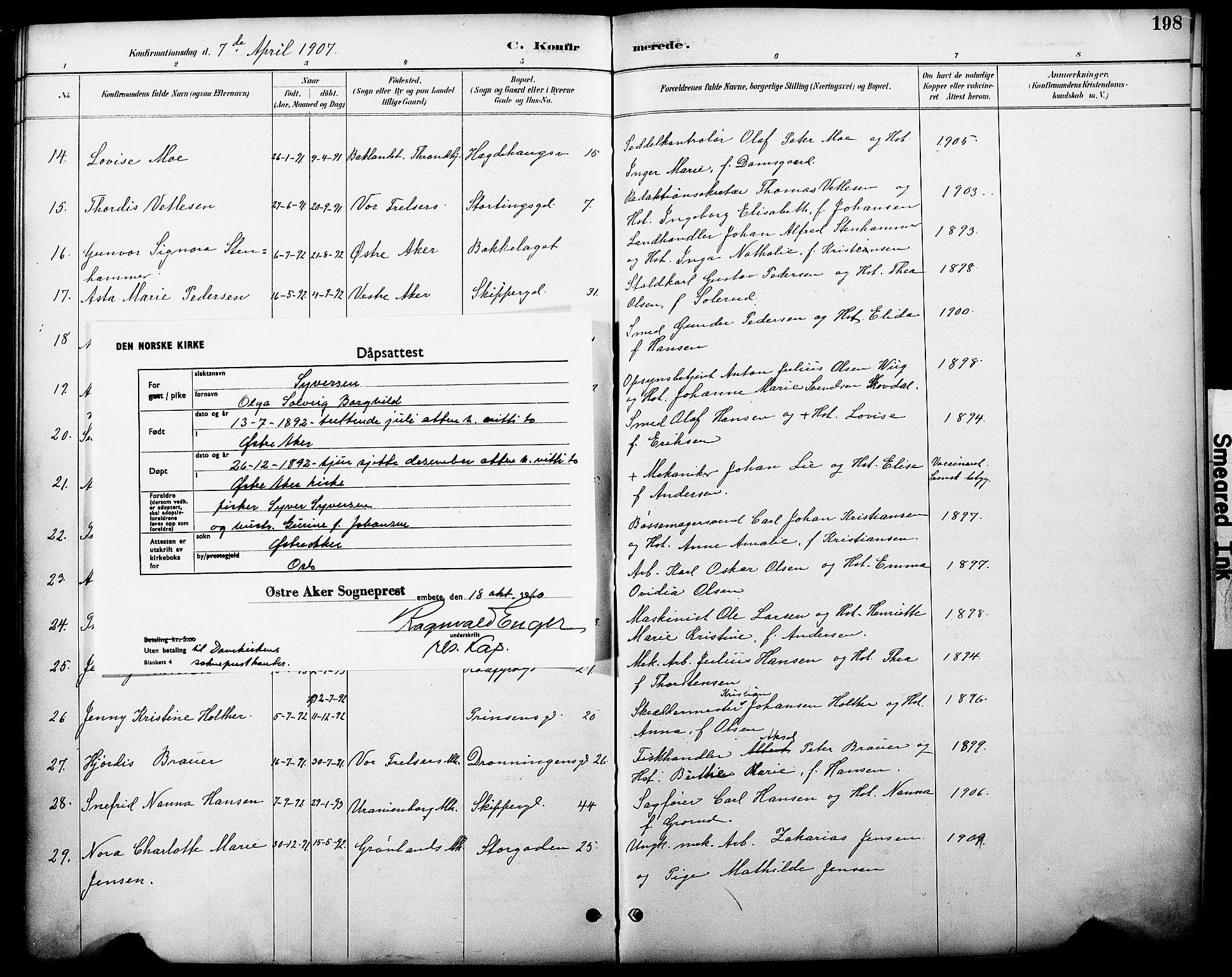 Oslo domkirke Kirkebøker, SAO/A-10752/F/Fa/L0030: Parish register (official) no. 30, 1887-1918
