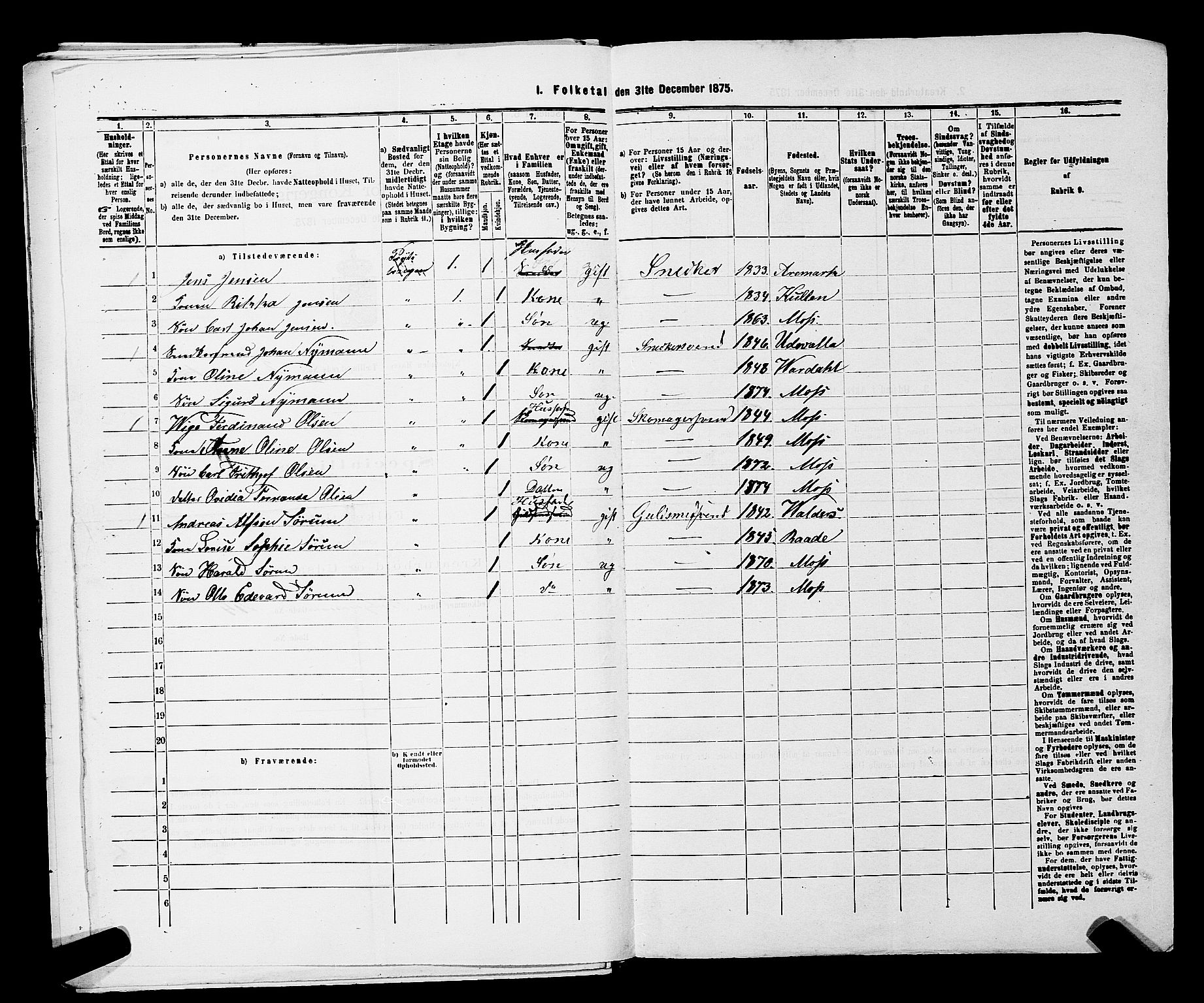 RA, 1875 census for 0104B Moss/Moss, 1875, p. 378