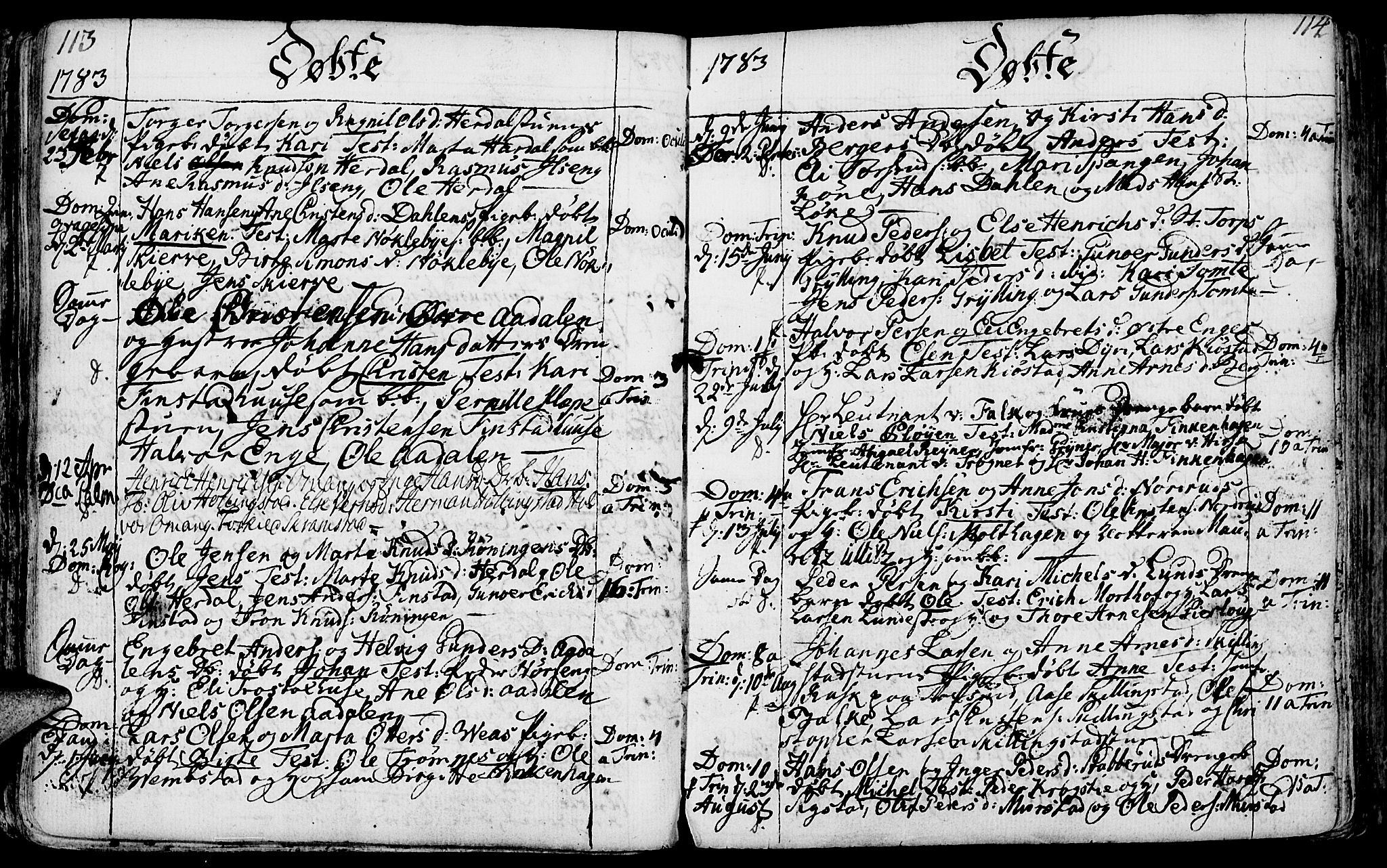 Løten prestekontor, SAH/PREST-022/K/Ka/L0003: Parish register (official) no. 3, 1773-1800, p. 113-114