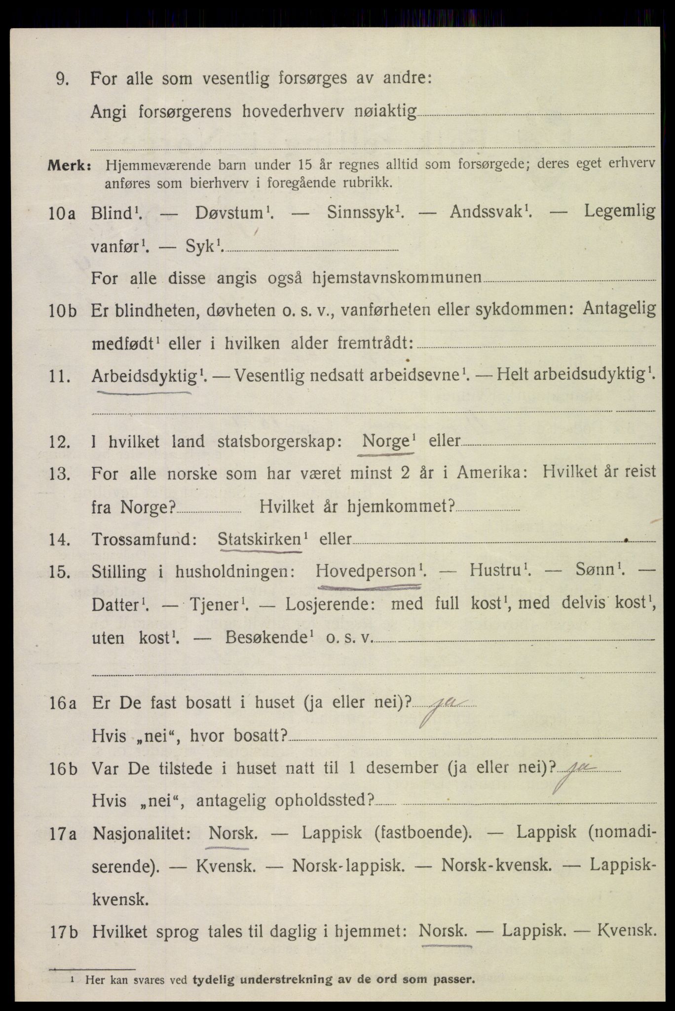 SAT, 1920 census for Egge, 1920, p. 3305