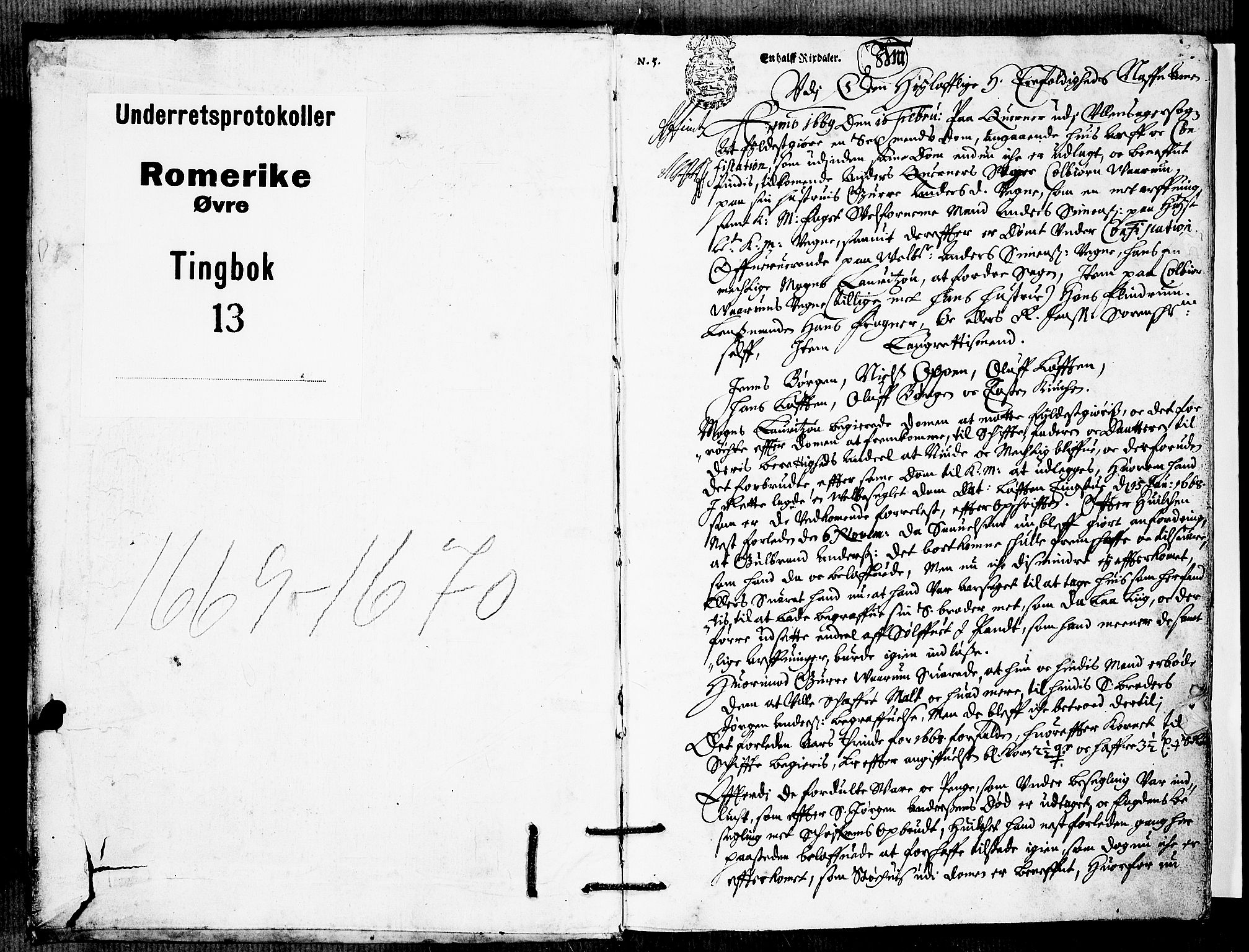 Øvre Romerike sorenskriveri, SAO/A-10649/F/Fb/L0013: Tingbok 13, 1669-1670, p. 0b-1a