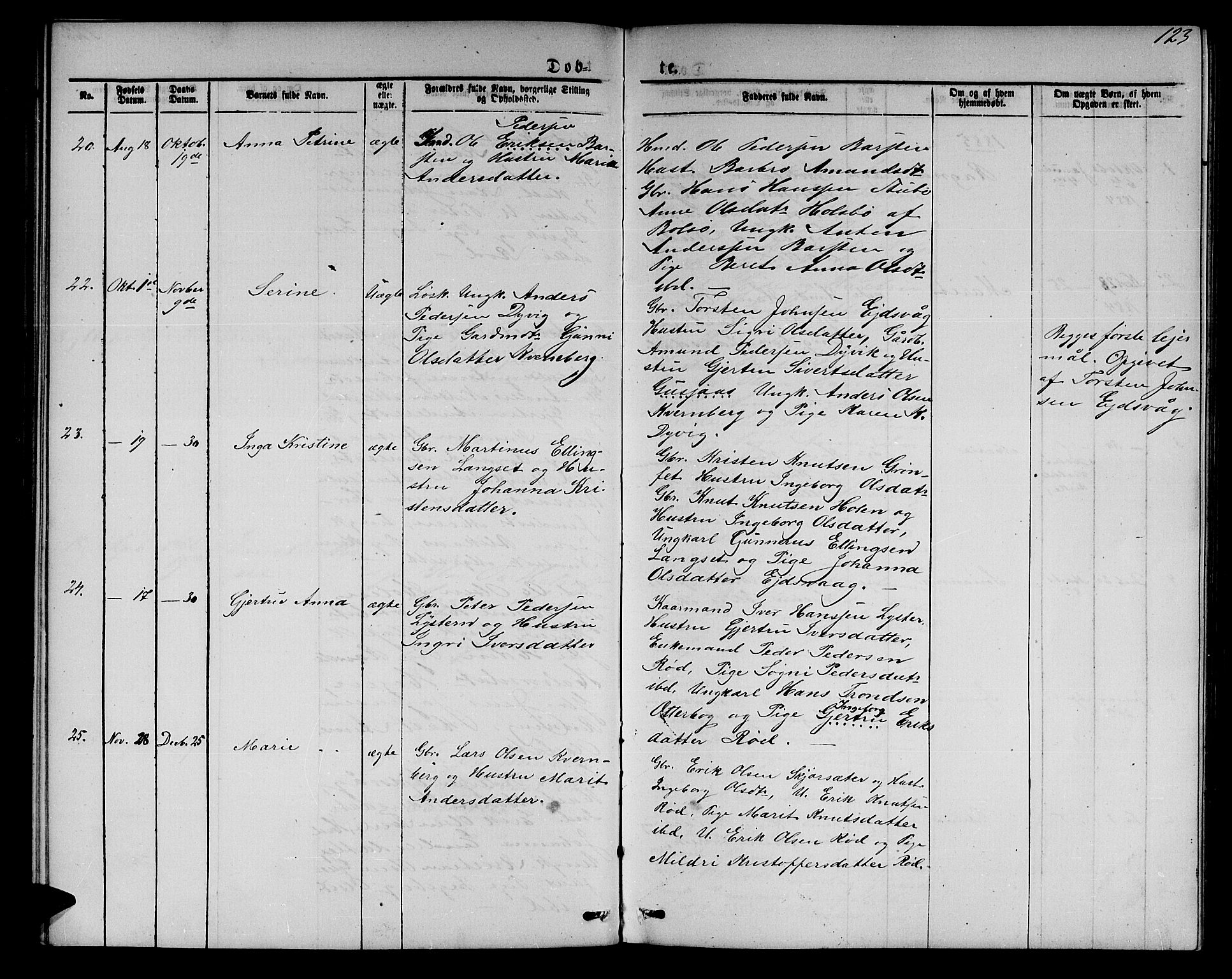 Ministerialprotokoller, klokkerbøker og fødselsregistre - Møre og Romsdal, AV/SAT-A-1454/551/L0630: Parish register (copy) no. 551C02, 1867-1885, p. 123