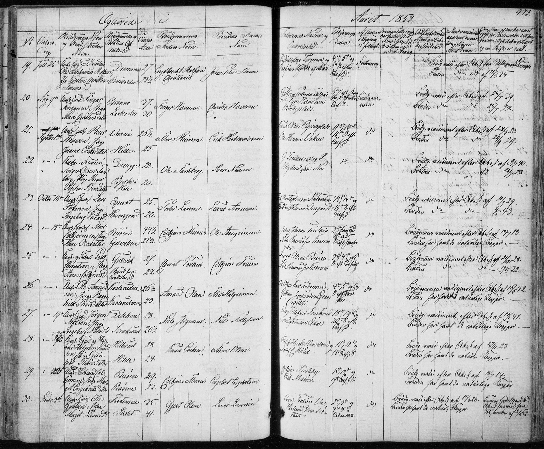 Nes kirkebøker, SAKO/A-236/F/Fa/L0009: Parish register (official) no. 9, 1834-1863, p. 473