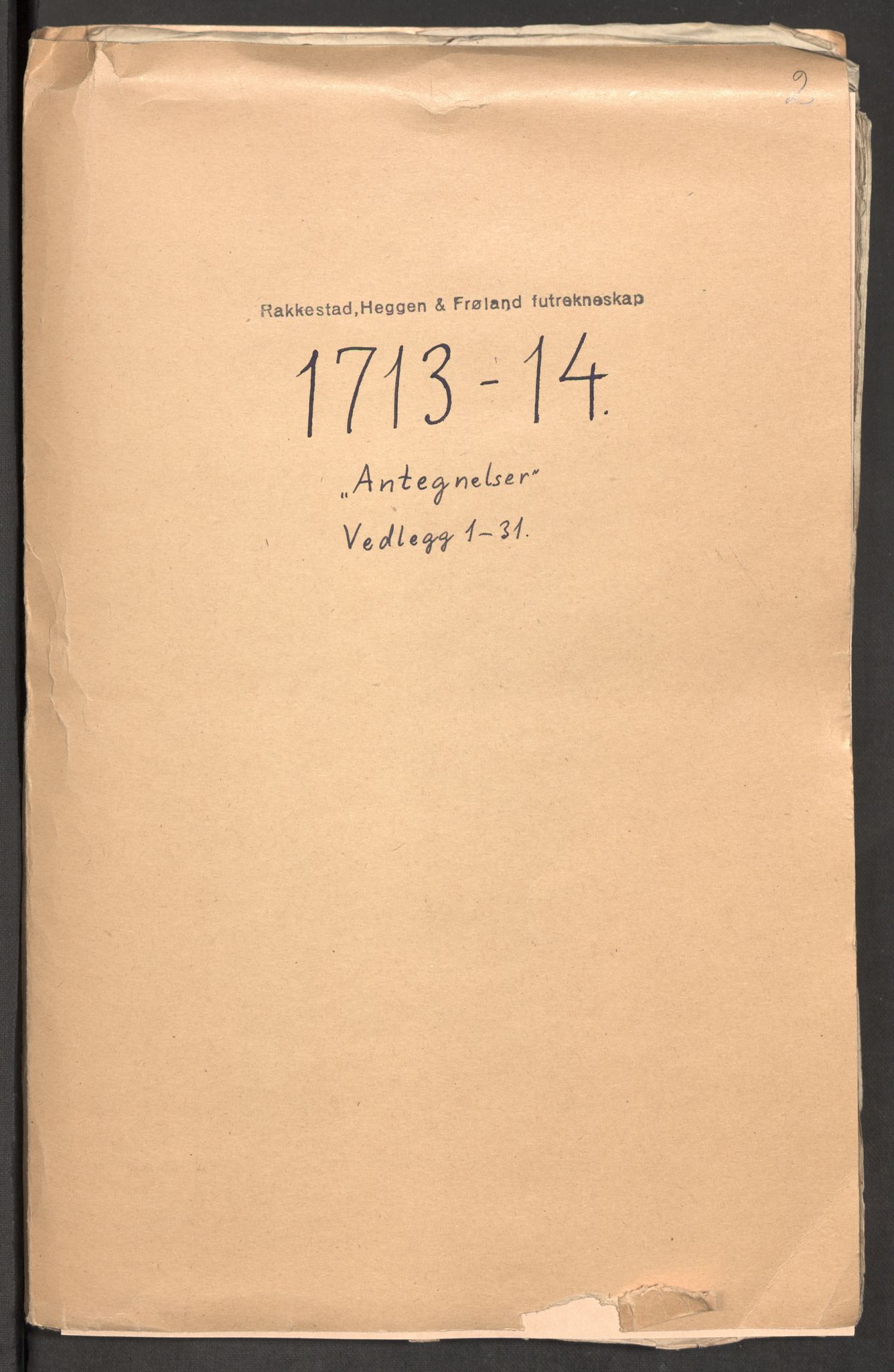 Rentekammeret inntil 1814, Reviderte regnskaper, Fogderegnskap, RA/EA-4092/R07/L0309: Fogderegnskap Rakkestad, Heggen og Frøland, 1715, p. 2