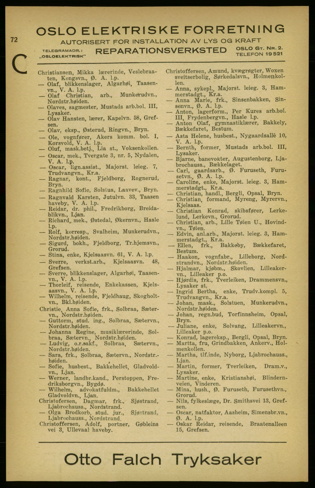 Aker adressebok/adressekalender, PUBL/001/A/003: Akers adressekalender, 1924-1925, p. 72