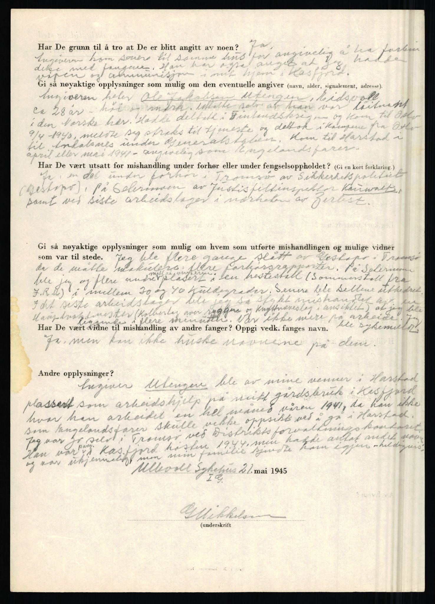 Rikspolitisjefen, AV/RA-S-1560/L/L0011: Lucassen, Oscar Fredrik - Moen, Olav, 1940-1945, p. 903