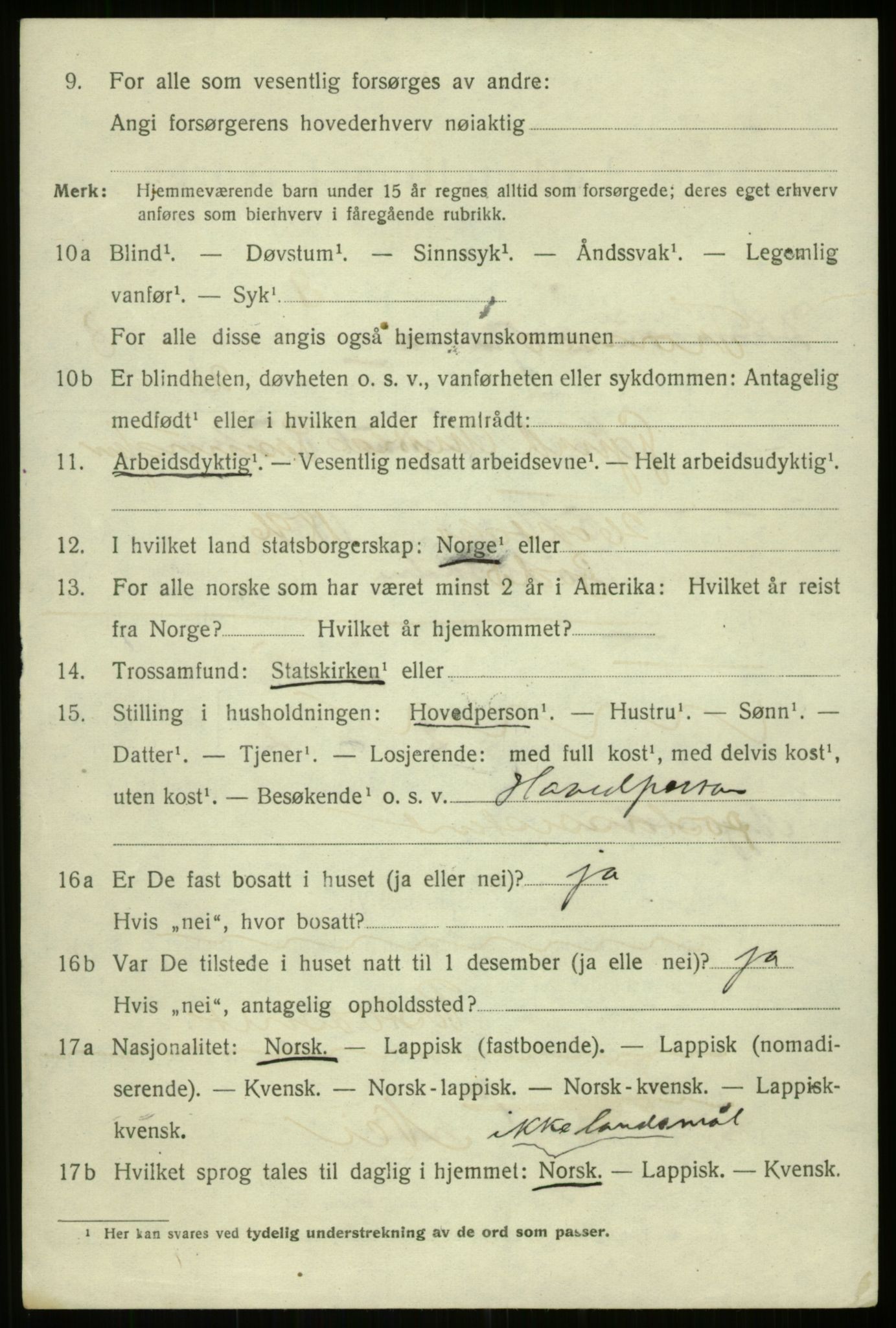 SATØ, 1920 census for Tromsø, 1920, p. 10362