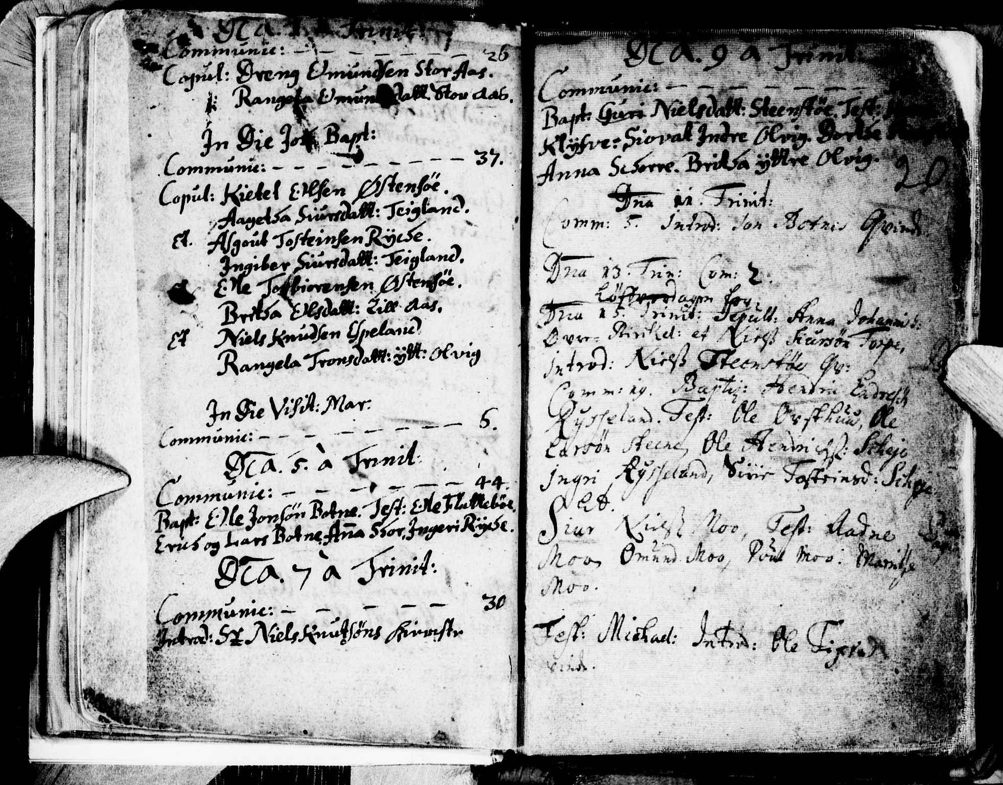 Kvam sokneprestembete, AV/SAB-A-76201/H/Haa: Parish register (official) no. A 1, 1690-1741, p. 20