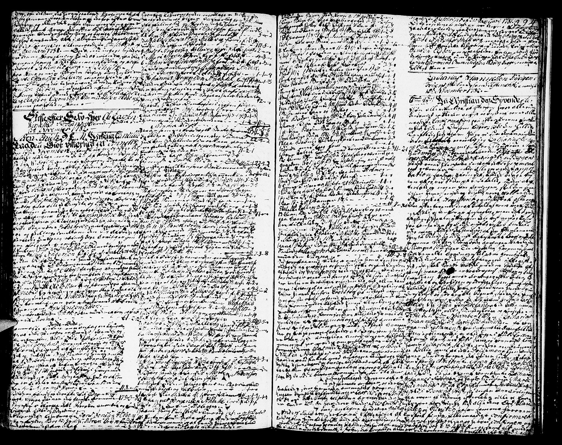 Sunnhordland sorenskrivar, SAB/A-2401/1/H/Ha/Haa/L0009: Skifteprotokollar. Register i protokoll. Fol. 639- ut, 1780-1783, p. 293b-294a