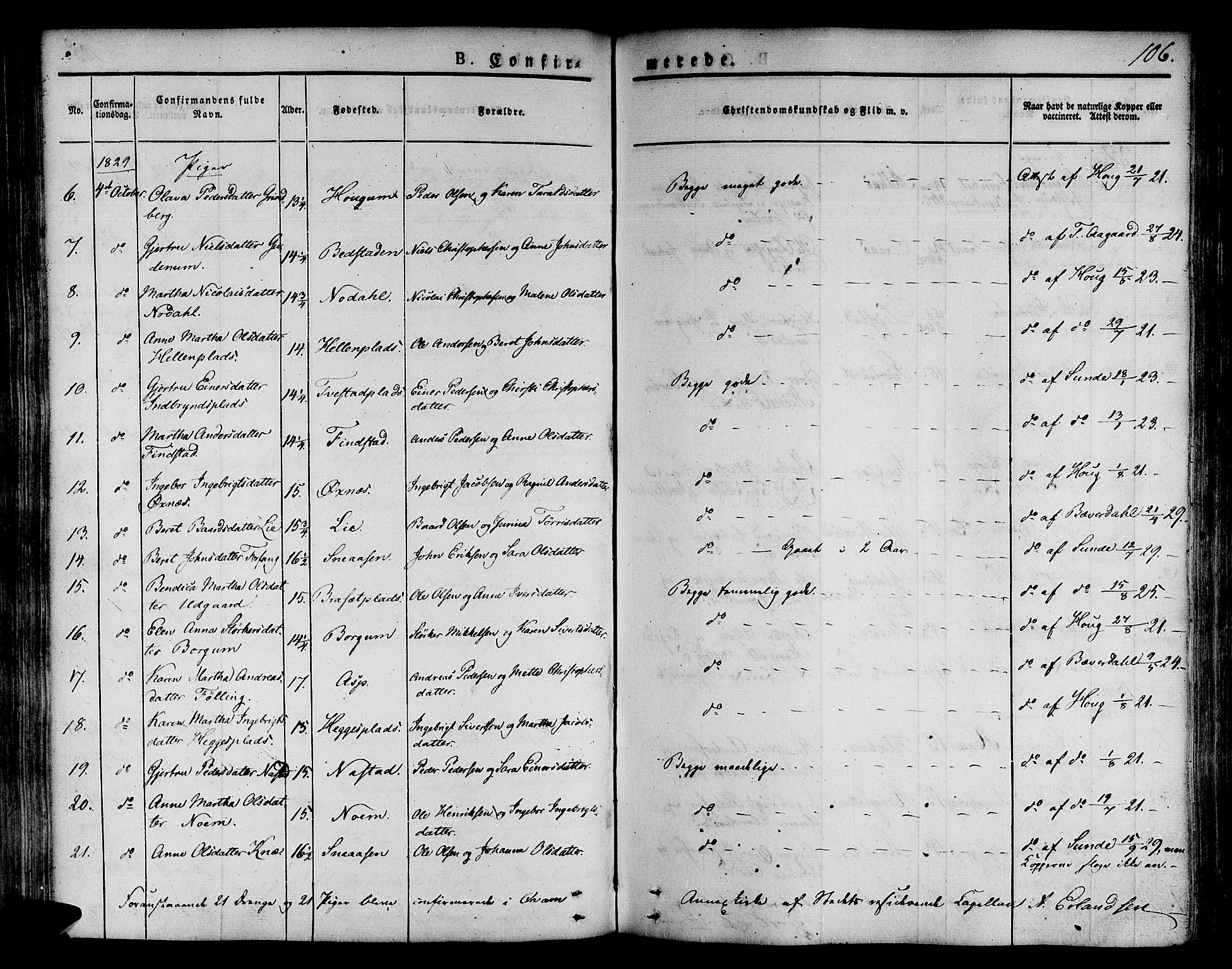Ministerialprotokoller, klokkerbøker og fødselsregistre - Nord-Trøndelag, SAT/A-1458/746/L0445: Parish register (official) no. 746A04, 1826-1846, p. 106