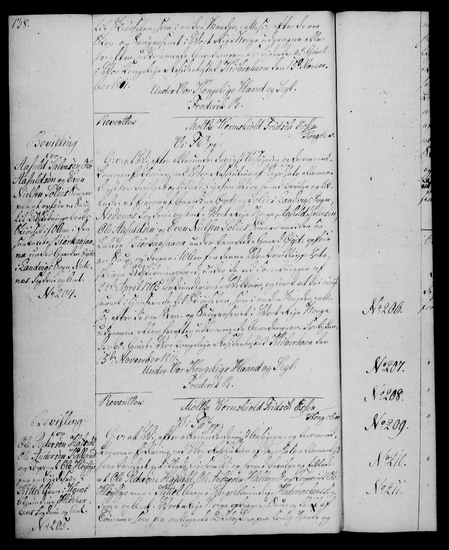 Rentekammeret, Kammerkanselliet, AV/RA-EA-3111/G/Gg/Gga/L0020: Norsk ekspedisjonsprotokoll med register (merket RK 53.20), 1811-1814, p. 138